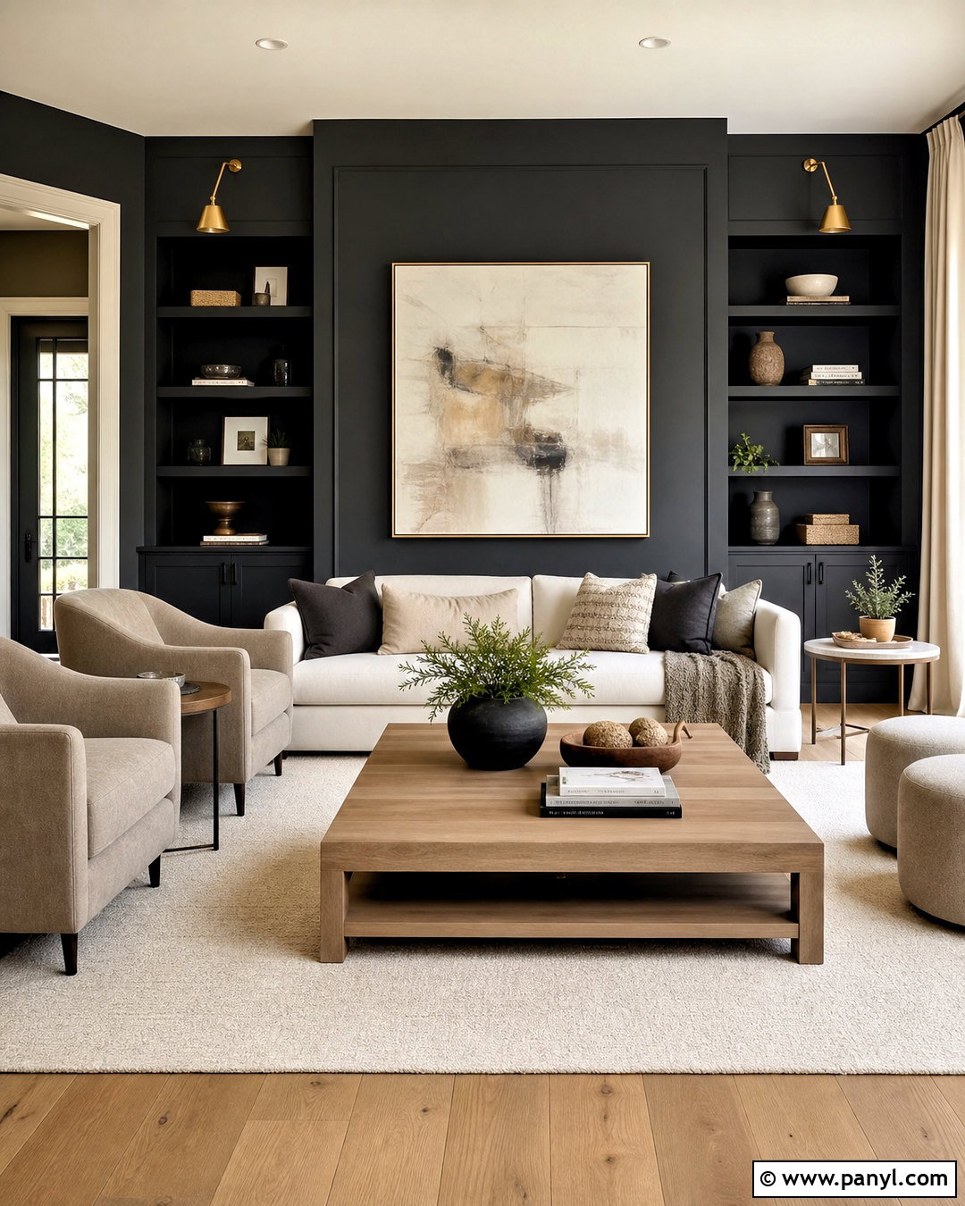 Soft Black Living Room Walls - 20 living room wall paint color ideas