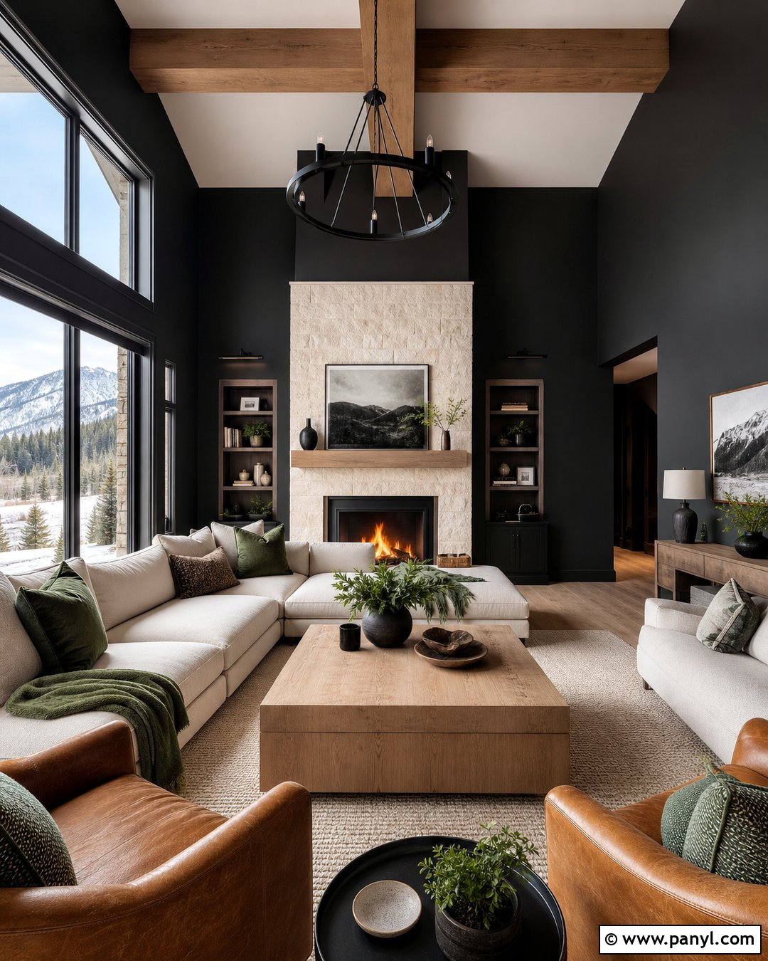 Soft Black Lodge Walls - 20 Lodge Wall Colors