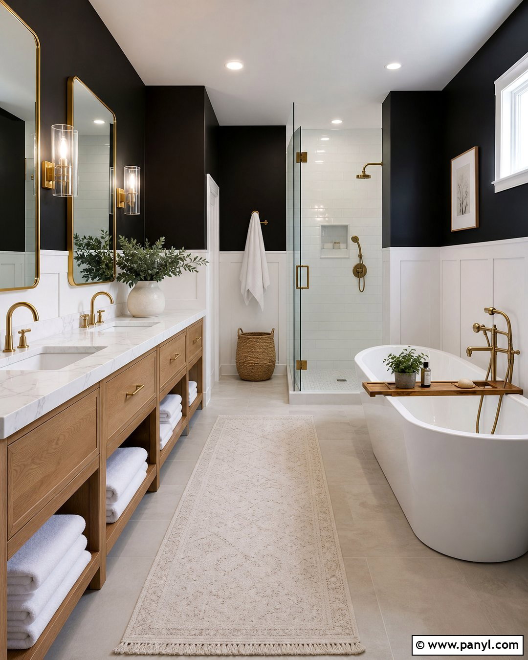 Soft Black Master Bath Walls - 25 Master Bath Wall Color Ideas