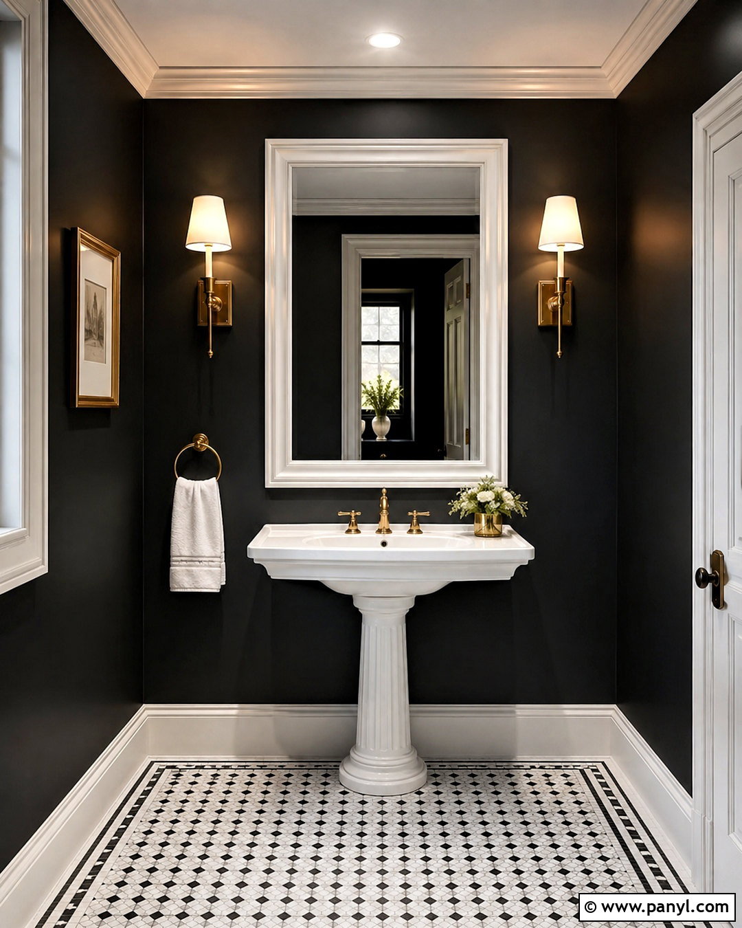 Soft Black Wall Color - 20 Wall Color With Black And White Tile Ideas