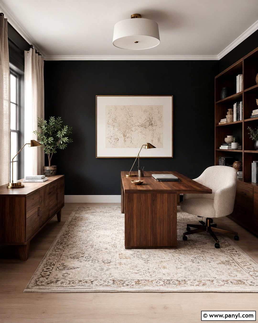 Soft Black Walls With Walnut Furniture - 20 Best Wall Color For Walnut Furniture Ideas