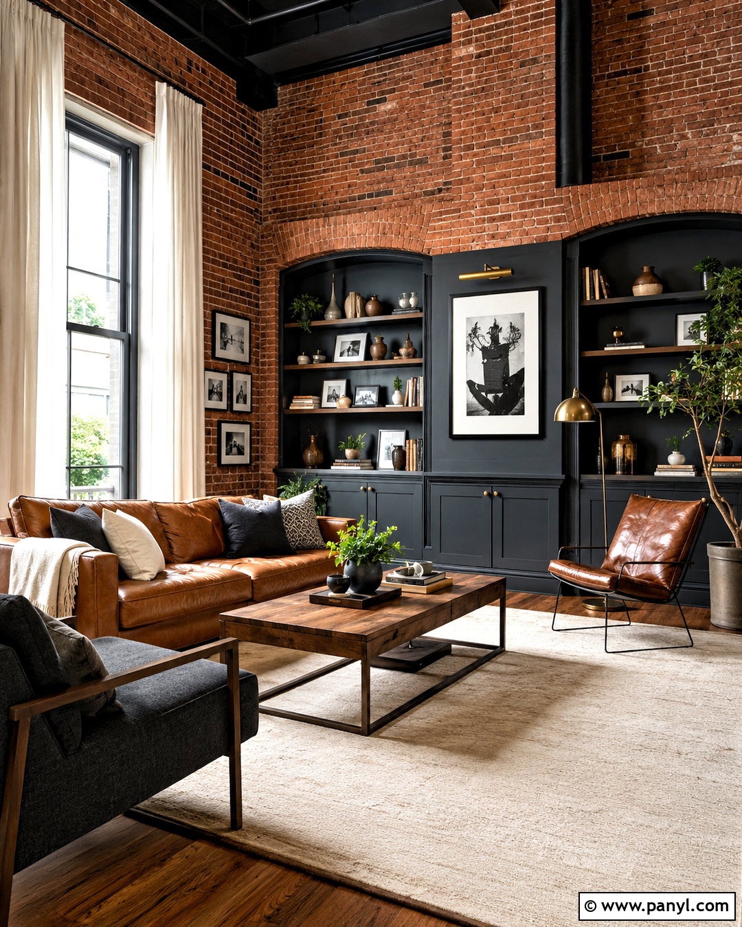 Soft Black With A Brick Wall - 20 What Color Goes With Brick Wall Ideas