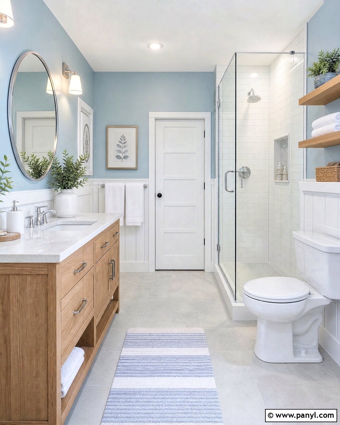Soft Blue Bathroom Walls - 20 room ideas paint walls