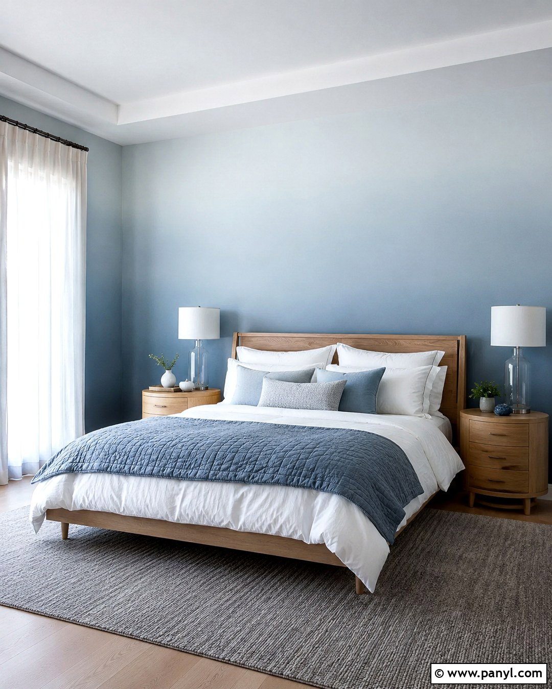 Soft Blue Ombre Wall - 20 Beautiful Painted Walls