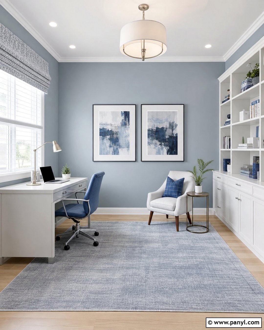 Soft Blue Study Room - 20 Best Wall Color For Study Room Ideas