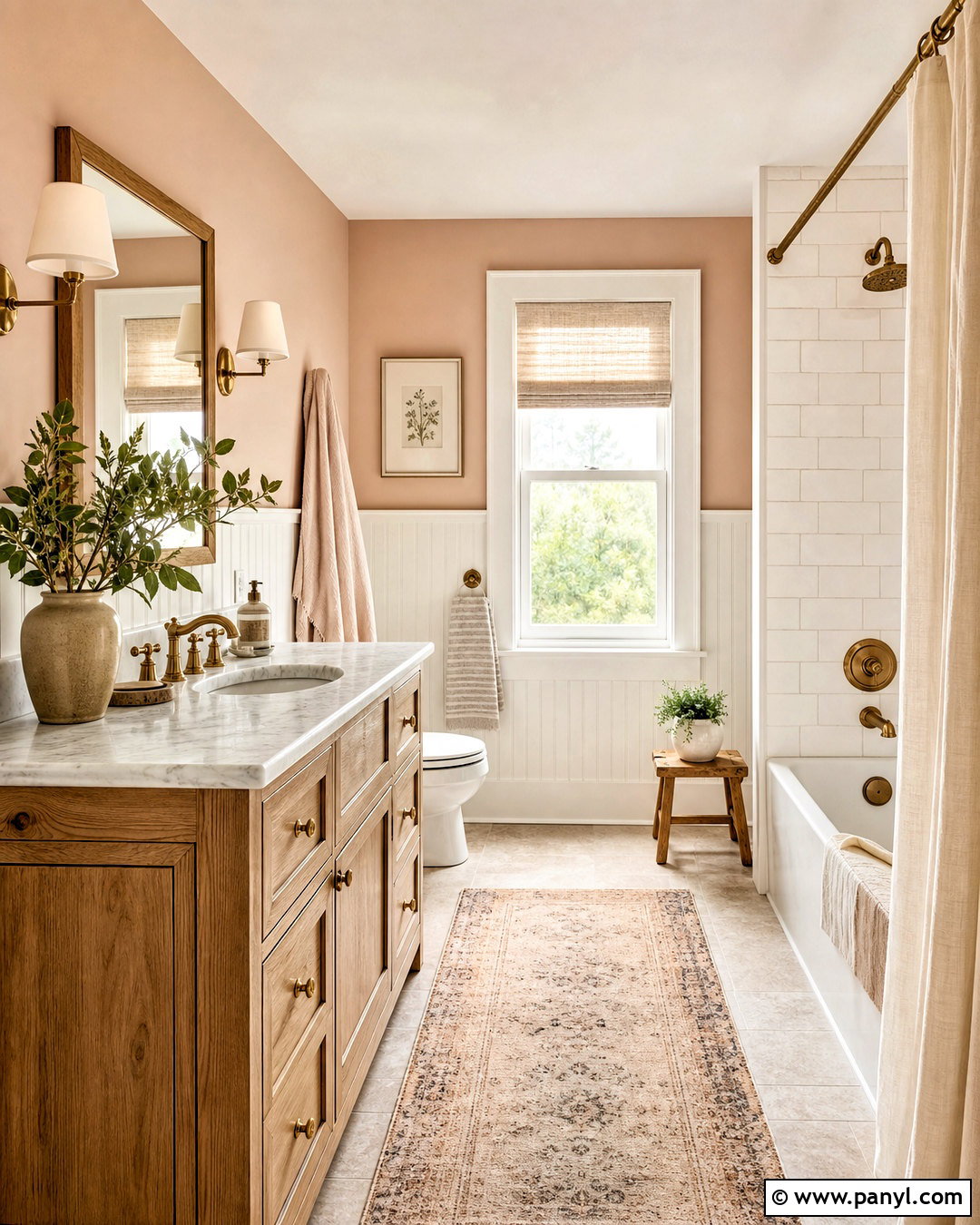 Soft Blush Farmhouse Bathroom - 20 farmhouse bathroom paint colors