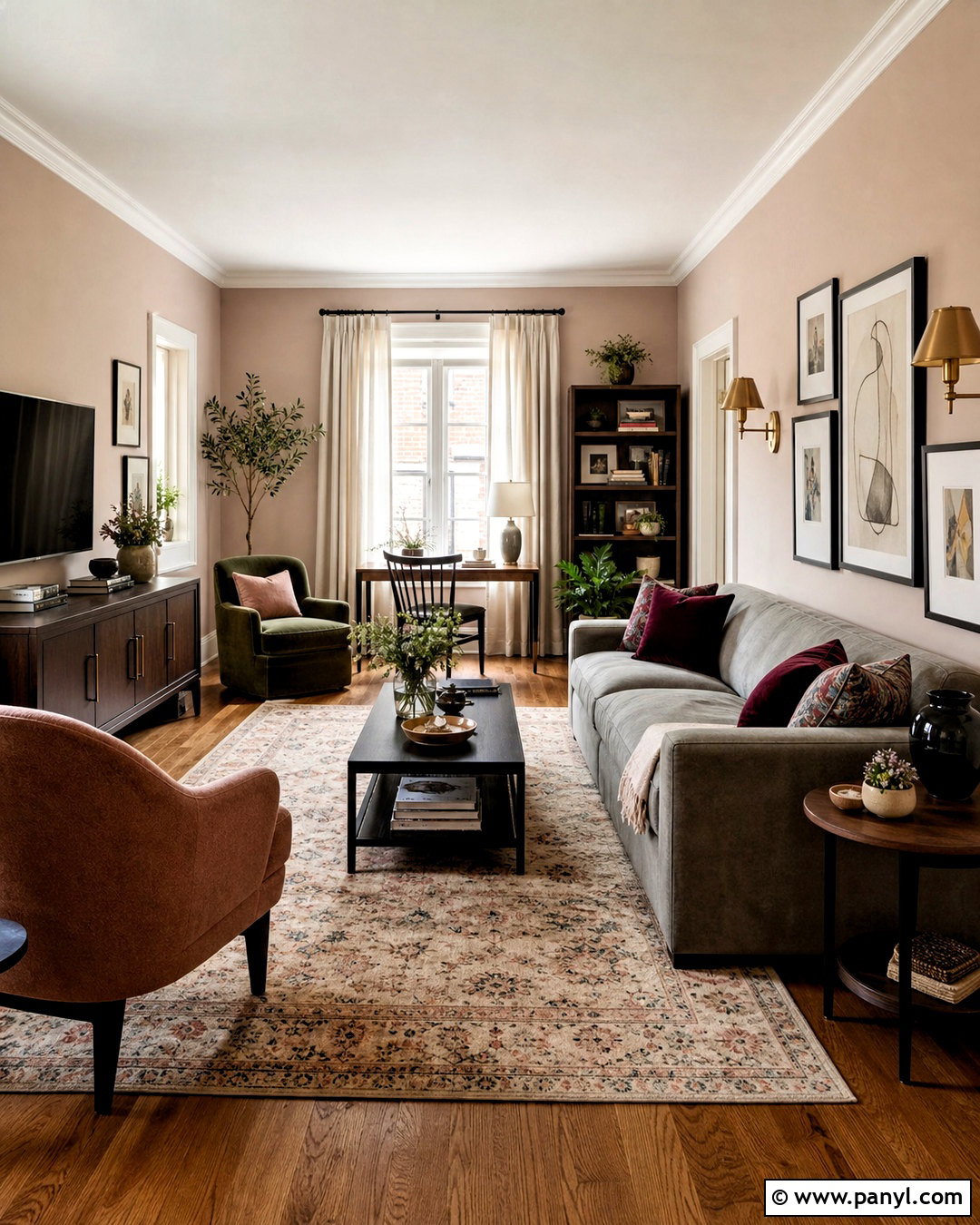 Soft Blush Pink Living Room - 20 warm paint colors for living room ideas