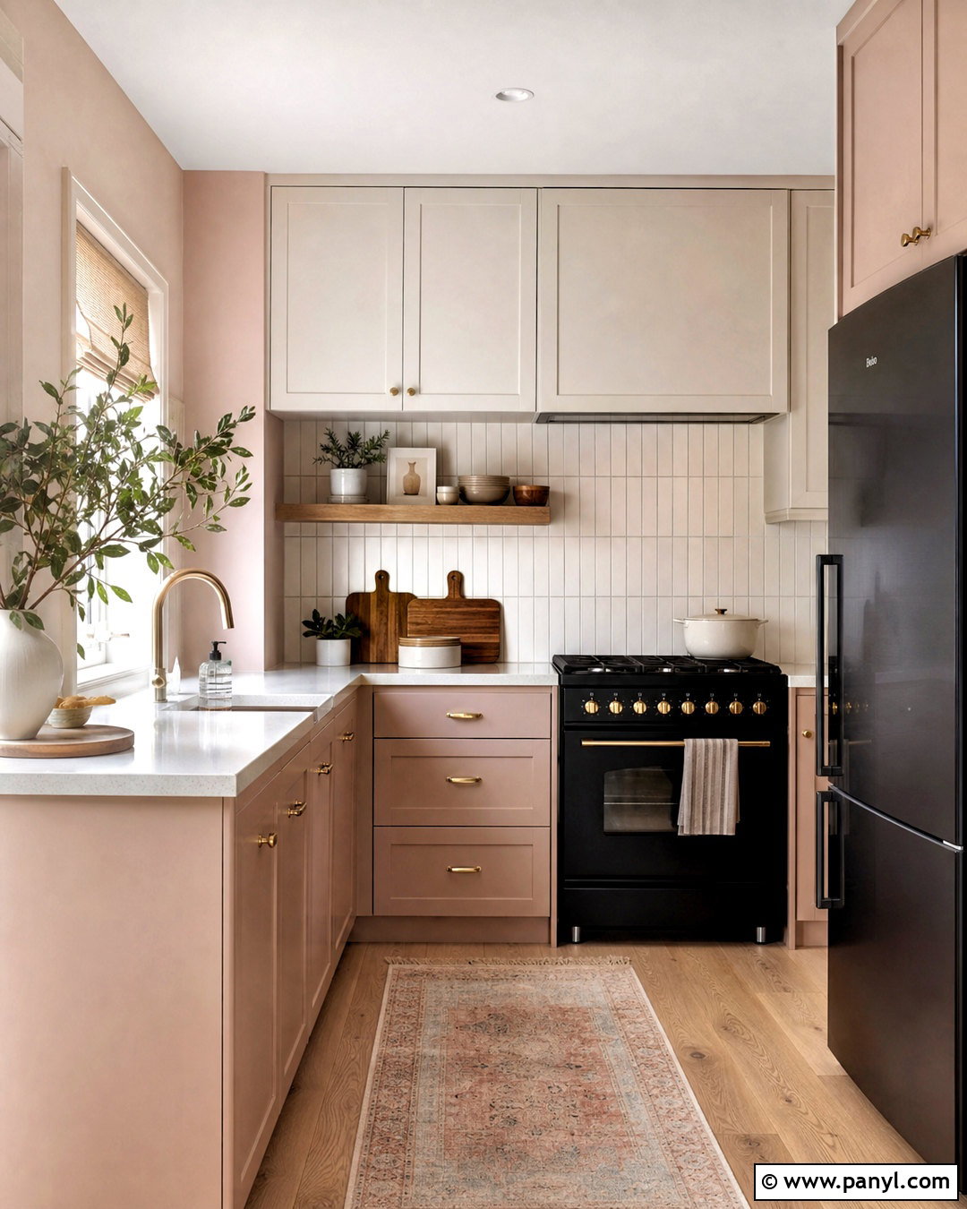 Soft Blush Pink Small Kitchen - 20 small kitchen paint colors