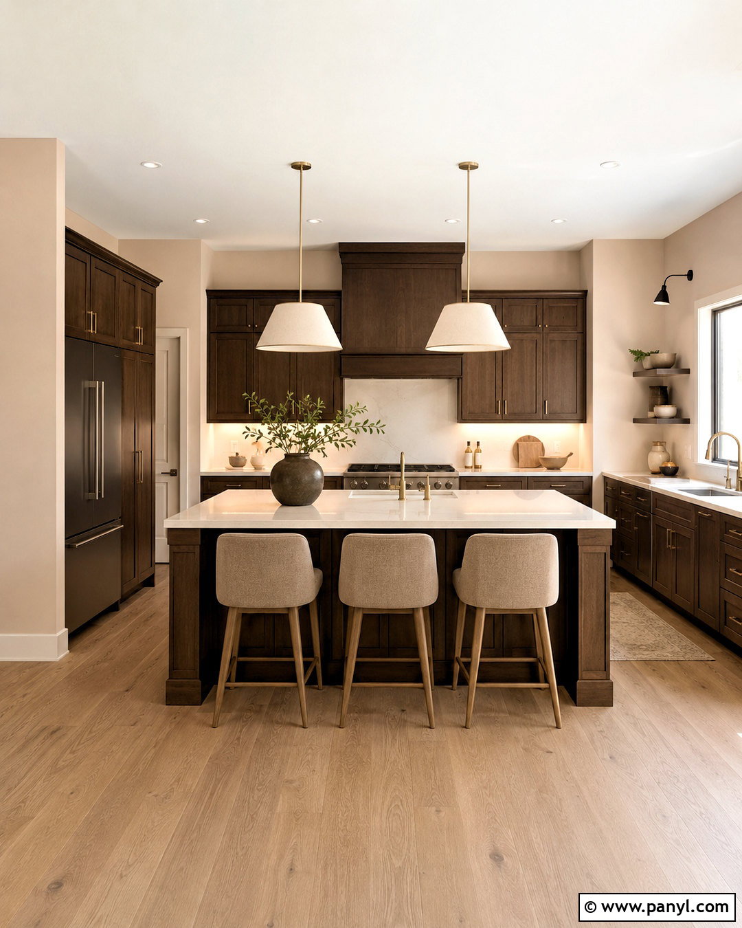 Soft Blush Walls With Dark Brown Cabinets - 20 Wall Color For Dark Brown Cabinets