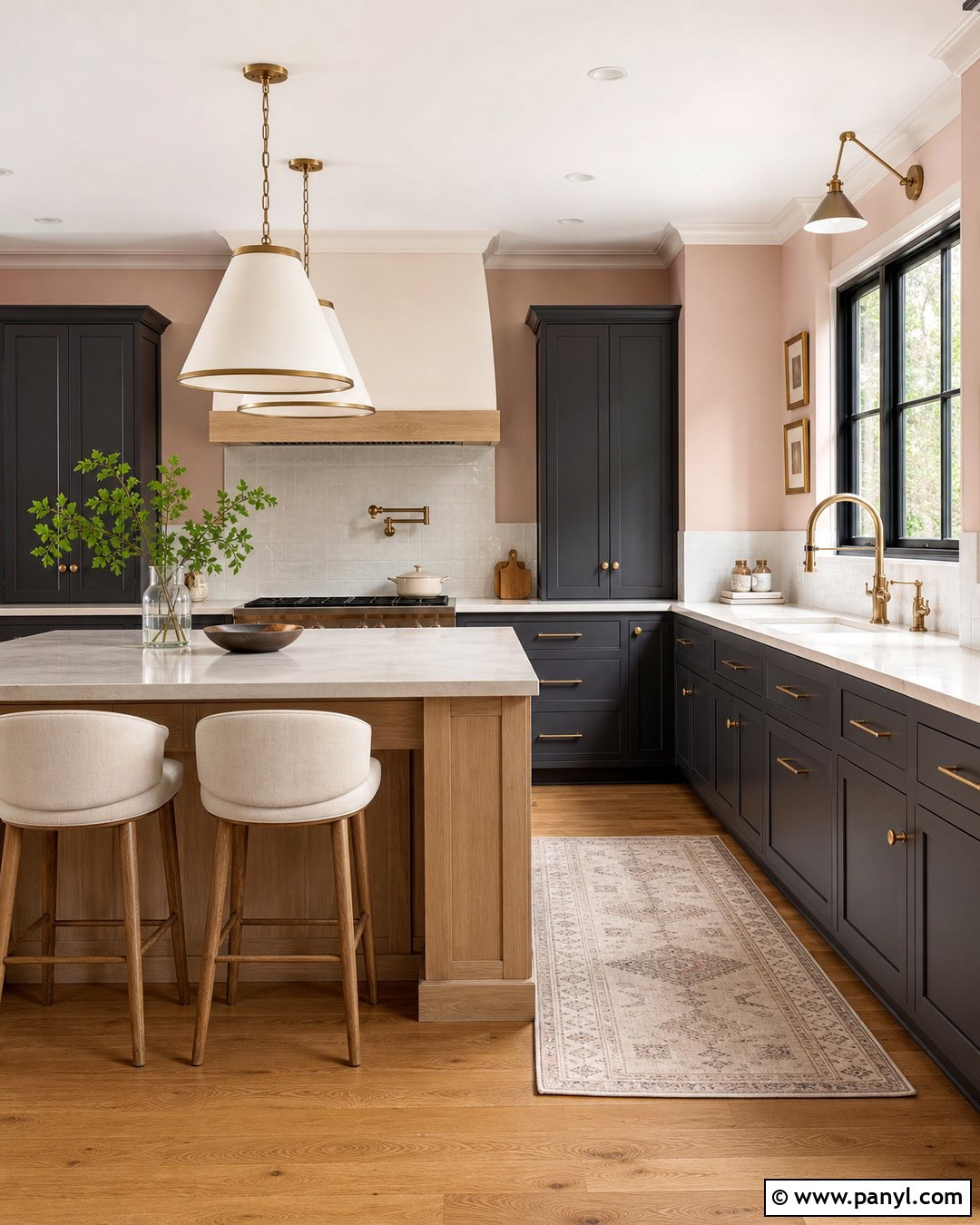 Soft Blush Walls With Grey Kitchen Cabinets - 30 Grey Kitchen Cabinets Wall Color Ideas