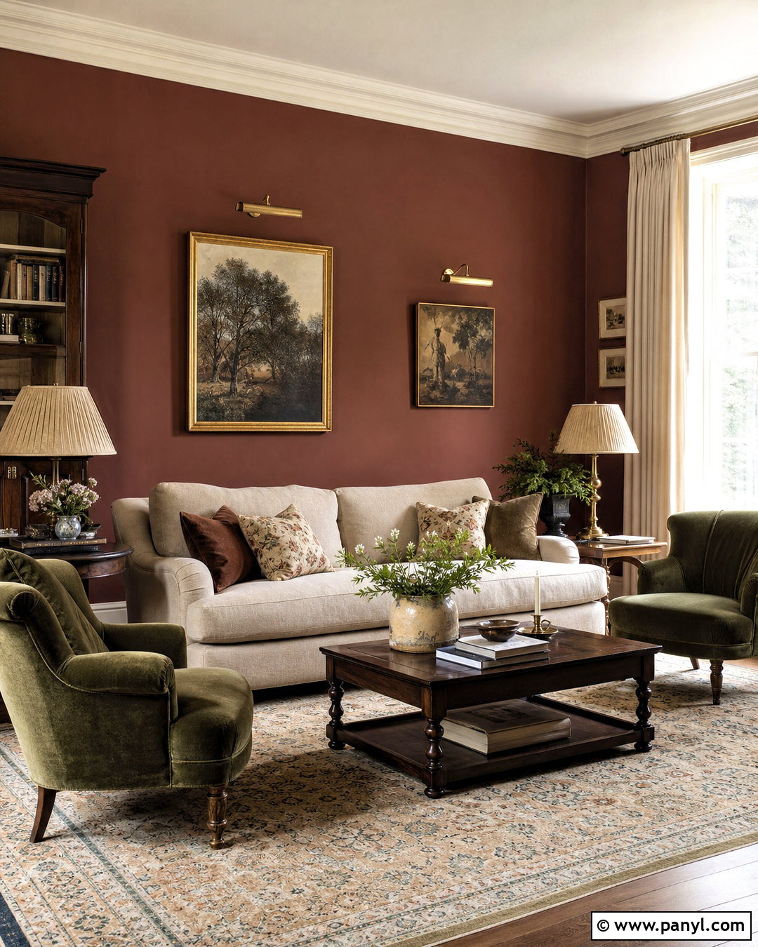 Soft Burgundy Living Room Paint Color - 20 cozy living room paint colors