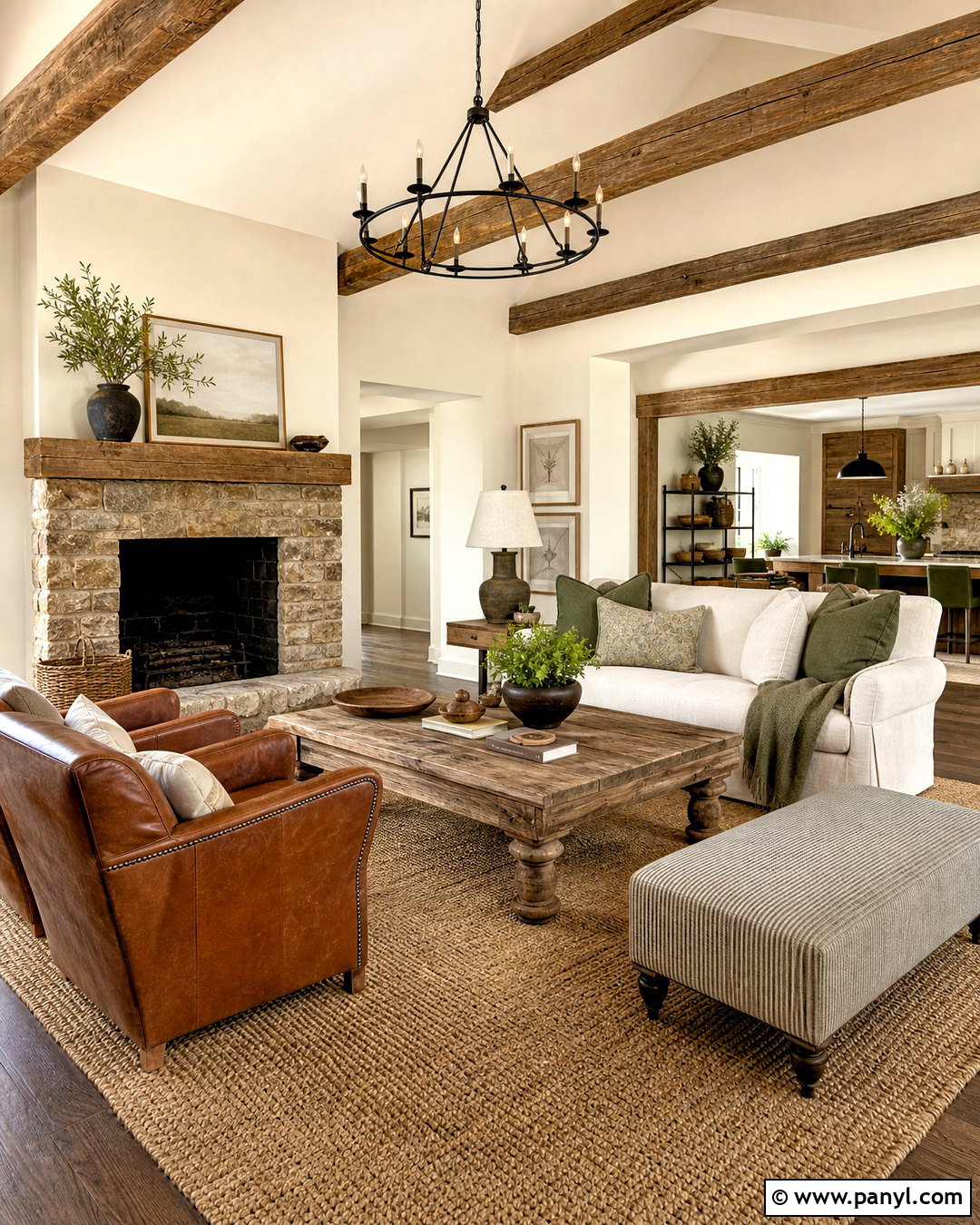 Soft Chamois Farmhouse Living Room - 20 soft chamois benjamin moore ideas