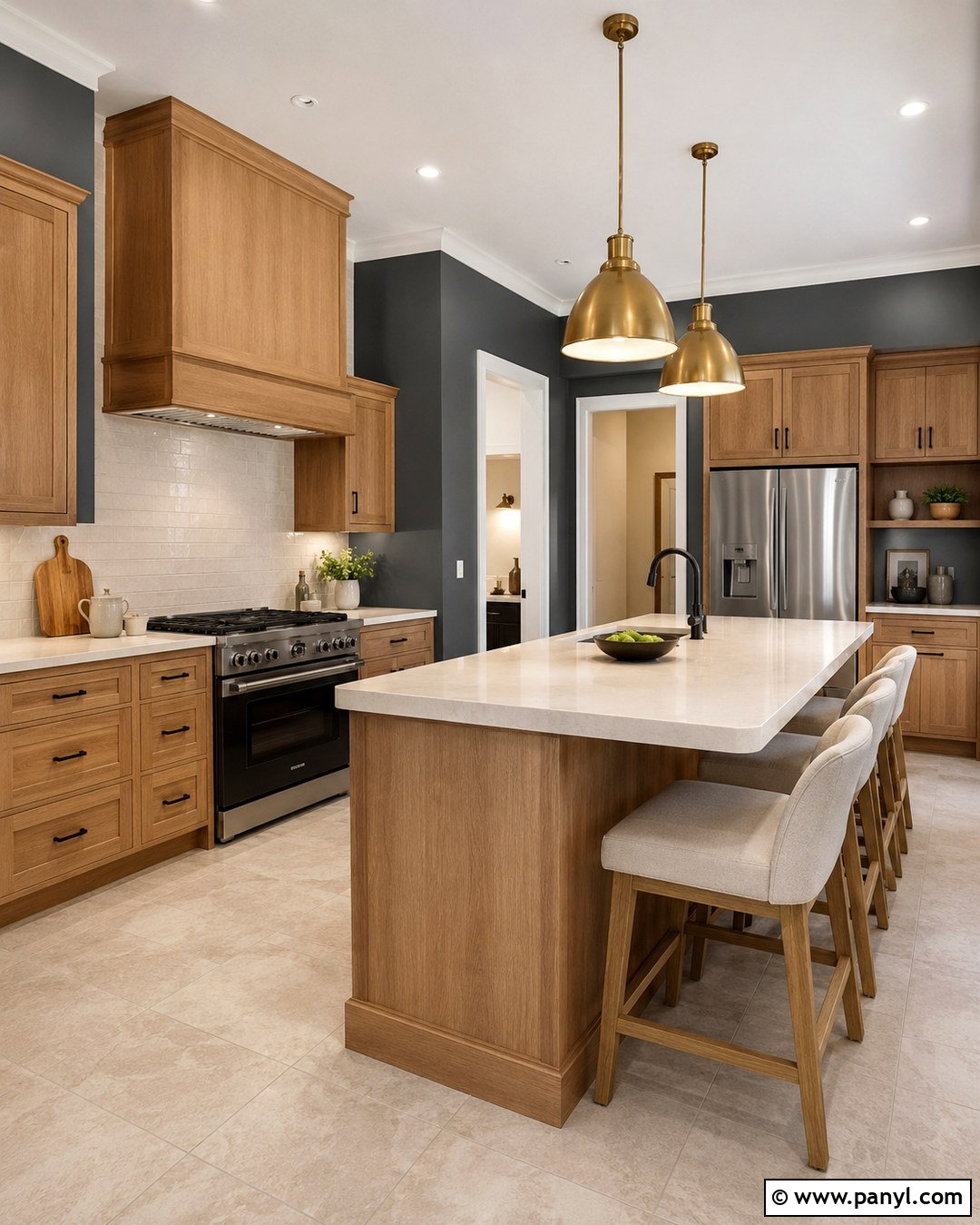 Soft Charcoal Kitchen Wall Color - 20 Kitchen Wall Color With Oak Cabinets