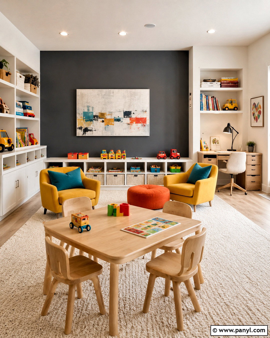 Soft Charcoal Playroom Paint - 20 playroom paint colors