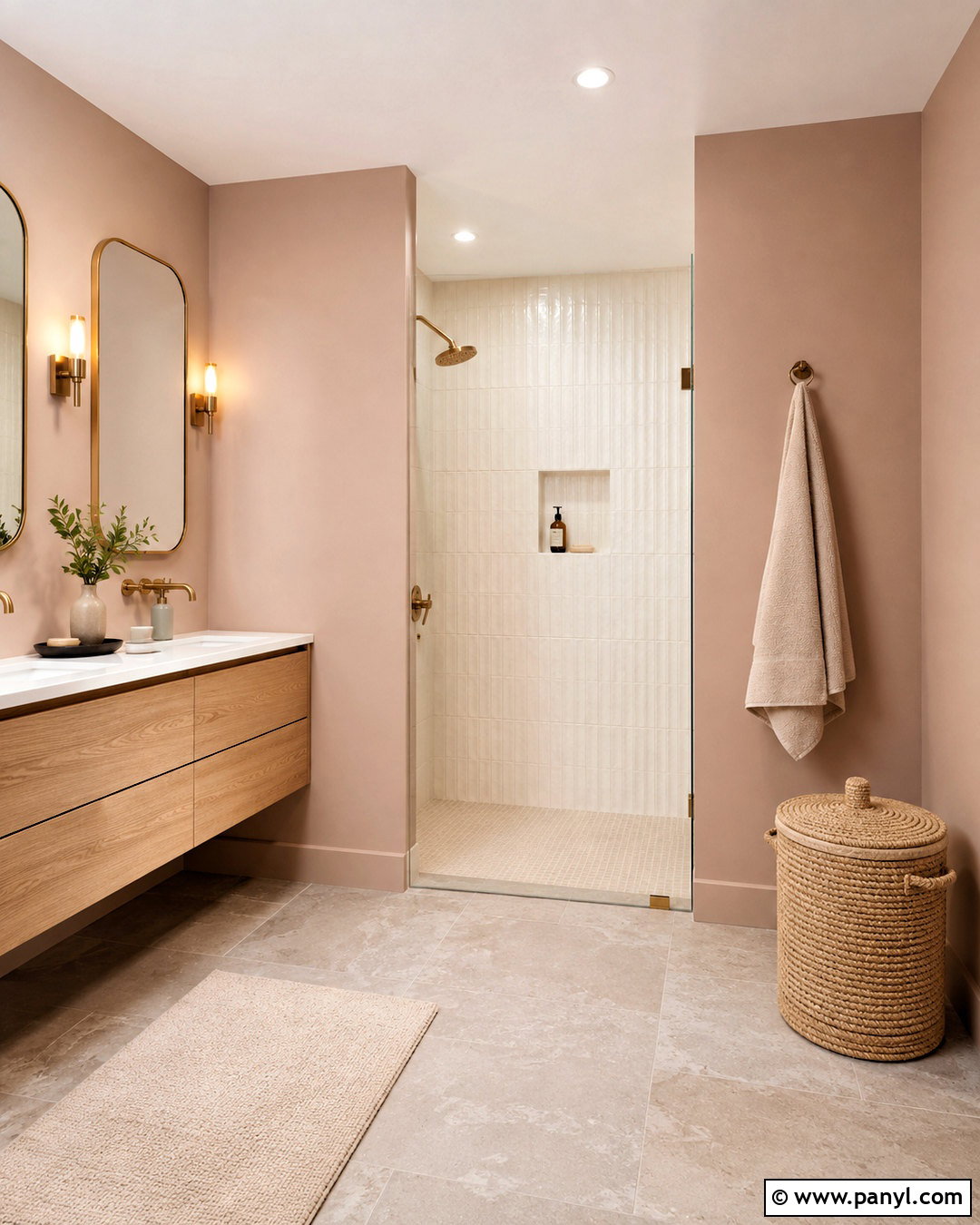 Soft Clay Bathroom Walls - 40 bathroom wall color ideas