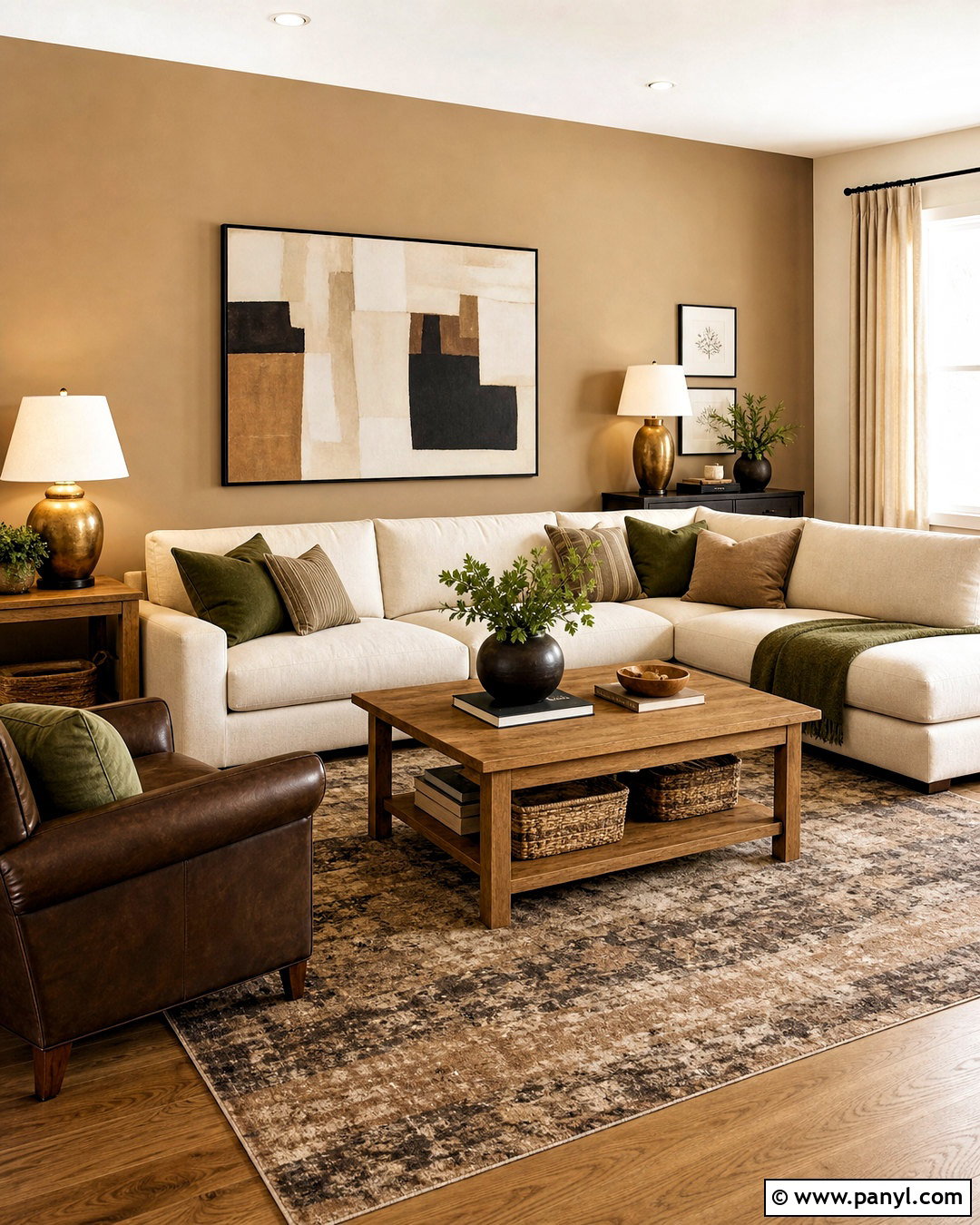 Soft Clay Beige Family Room Accent Wall - 20 family room accent wall paint colors