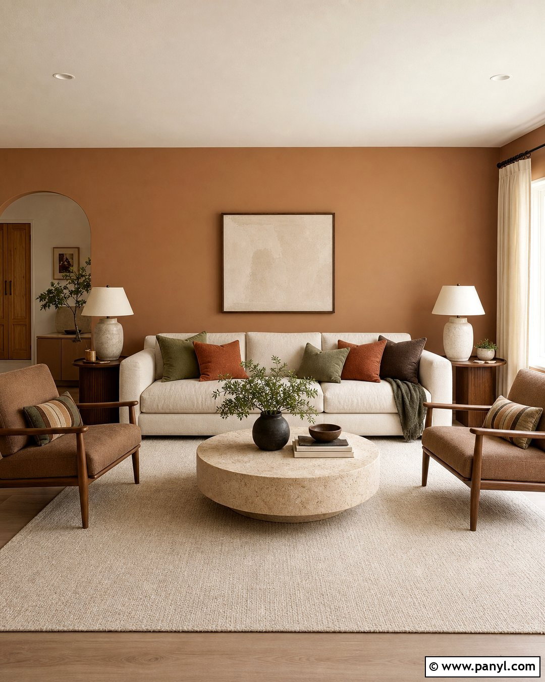 Soft Clay Living Room Walls - 25 Wall Colors Living Room Ideas