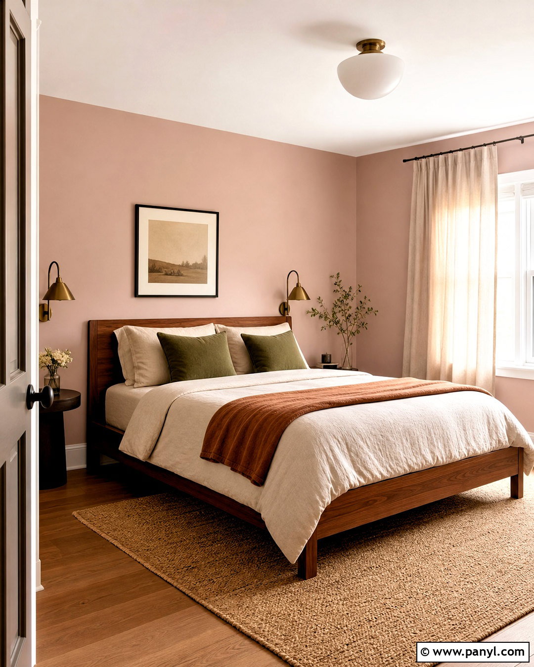 Soft Clay Pink Wall Paint - 20 wall painting colour ideas