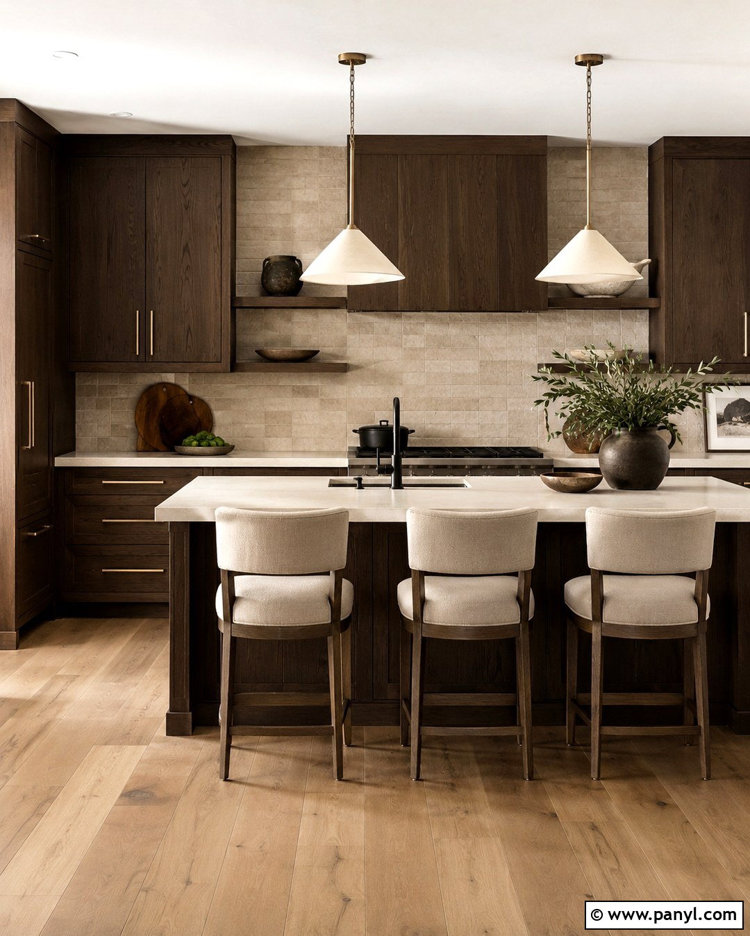 Soft Clay Walls With Brown Cabinets - 20 Brown Kitchen Ideas Paint Wall Colors