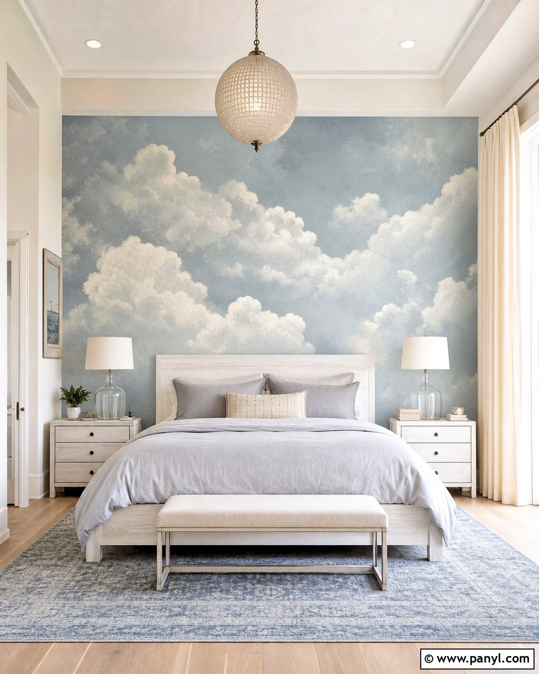 Soft Cloud Mural Wall Painting - 20 room wall painting ideas aesthetic ideas