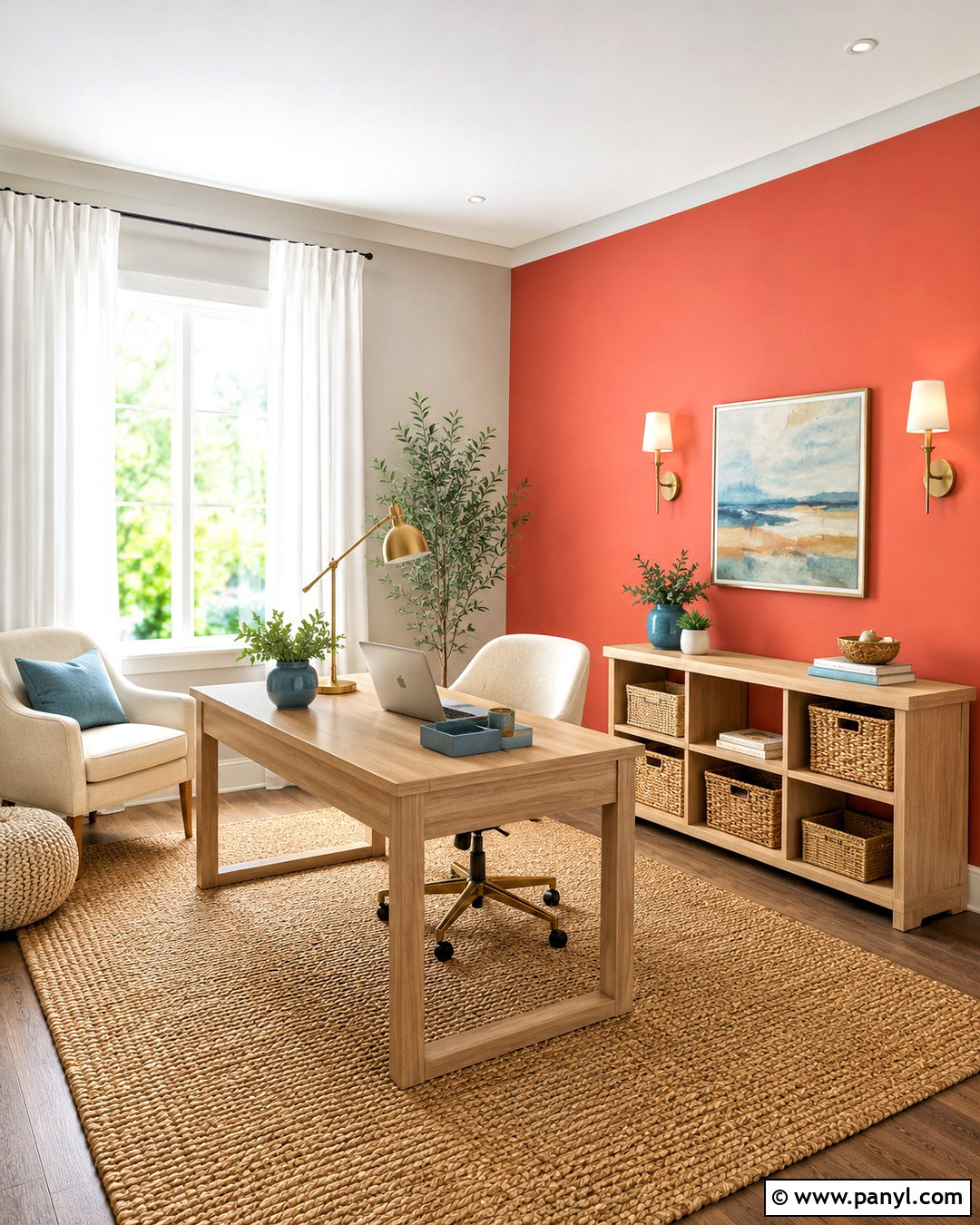 Soft Coral Accent Wall - 20 accent wall colors that go with gray ideas
