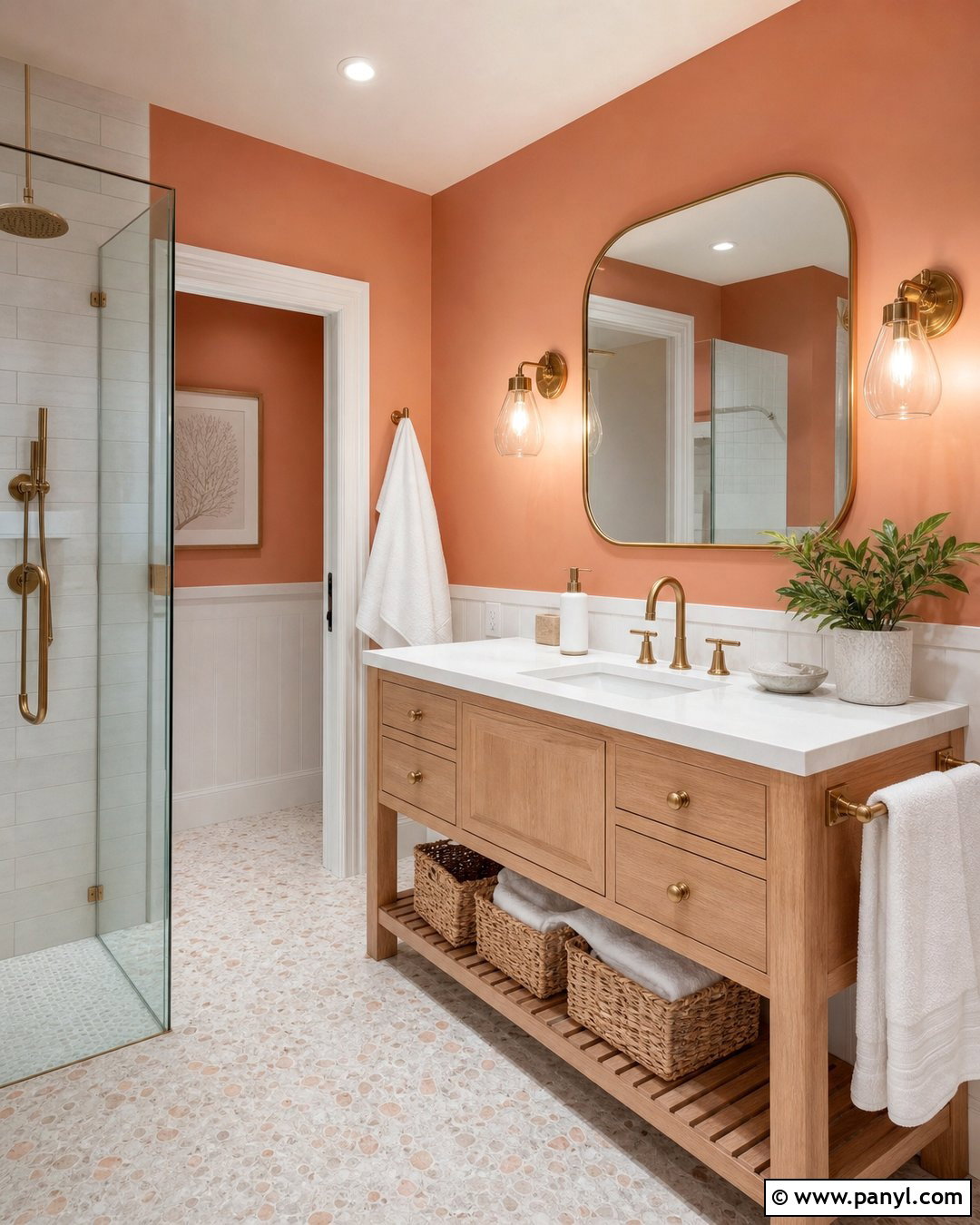 Soft Coral Bathroom Walls - 50 home wall colour ideas