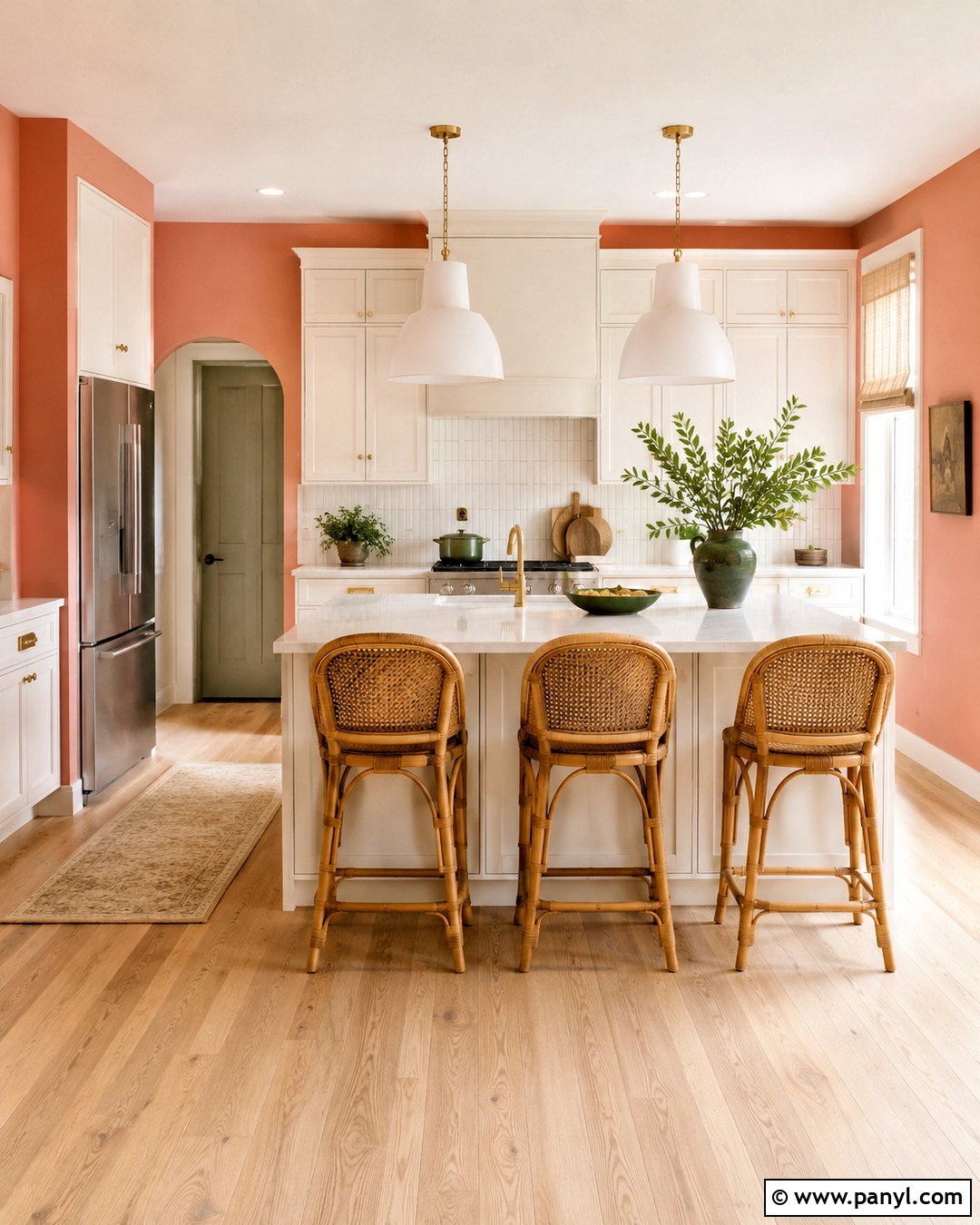 Soft Coral Kitchen Walls - 35 white kitchen cabinets wall color ideas
