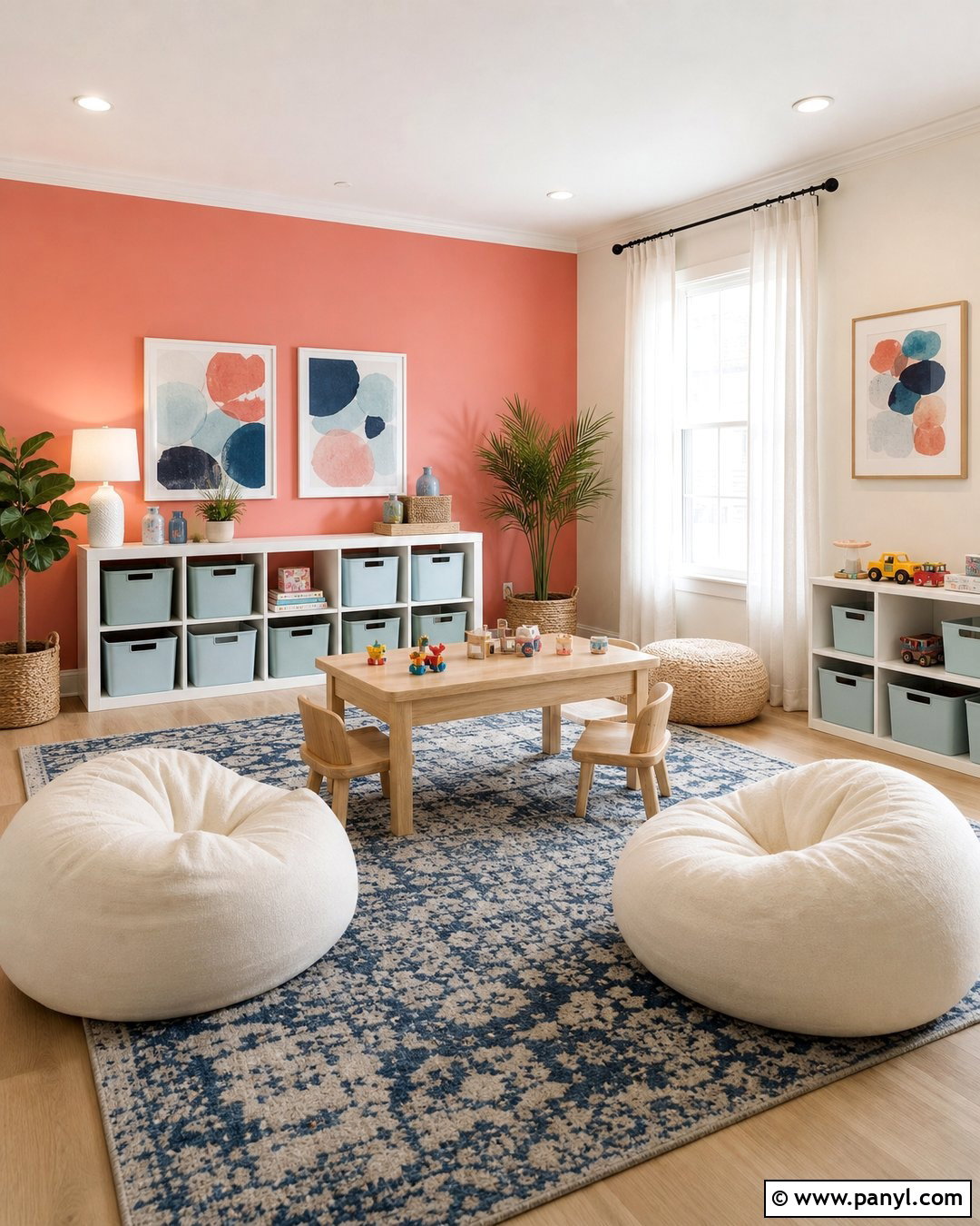 Soft Coral Playroom Wall Color - 35 playroom wall colors