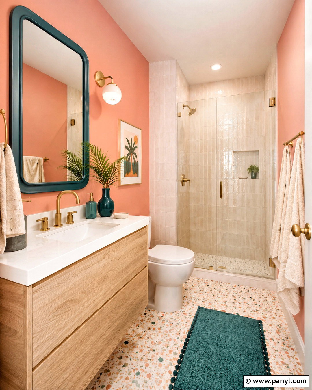 Soft Coral Small Bathroom Walls - 35 small bathroom wall colors