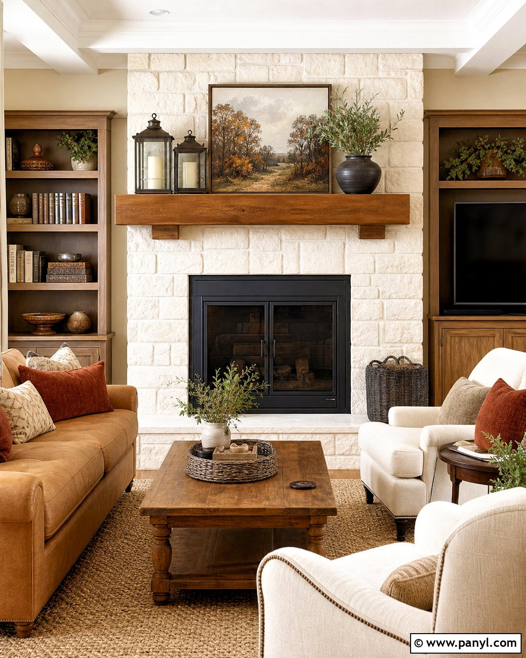 Soft Cream Fireplace - 20 fireplace color ideas