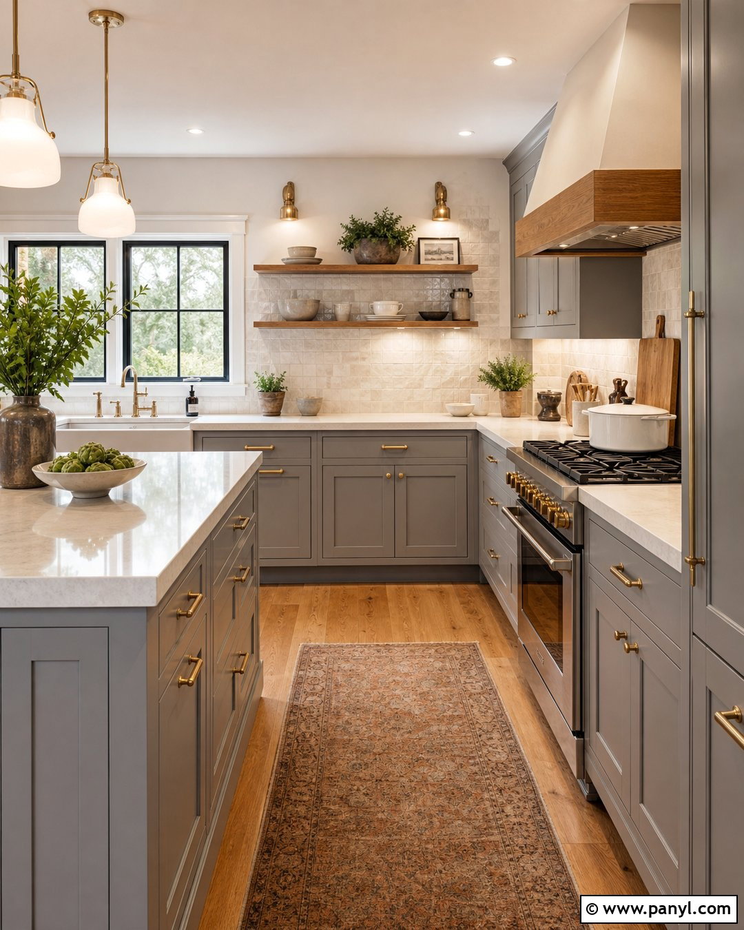 Soft Cream Walls With Gray Kitchen Cabinets - 30 Gray Kitchen Cabinets Wall Color Ideas