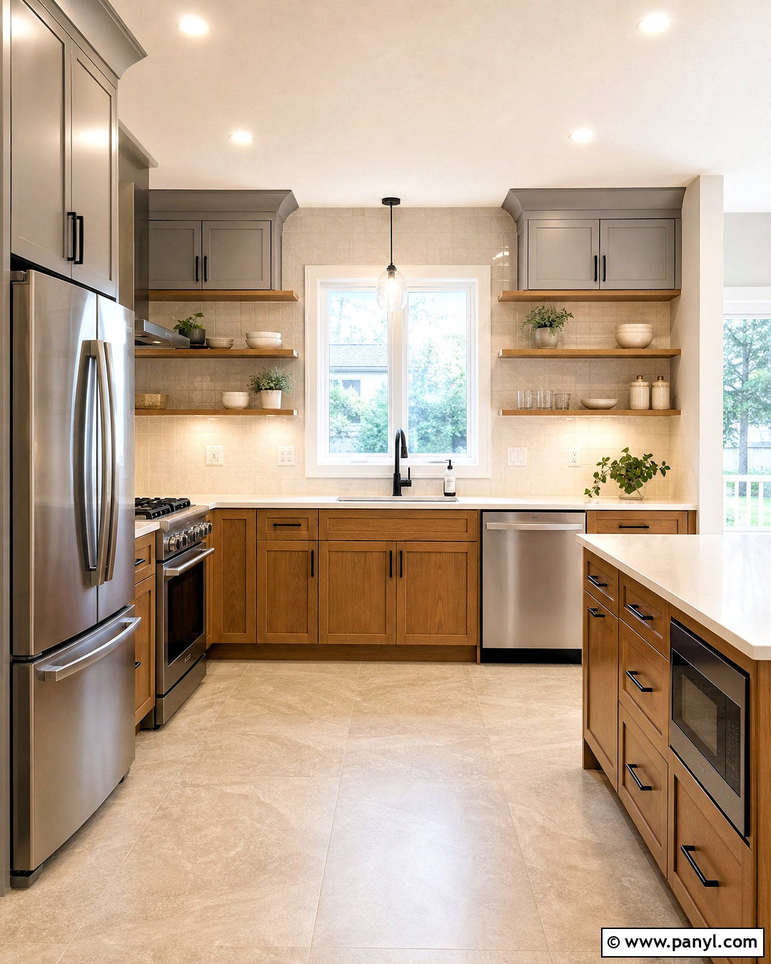 Soft Gray And Honey Oak Wooden Color Combination - 20 wooden colour combination ideas