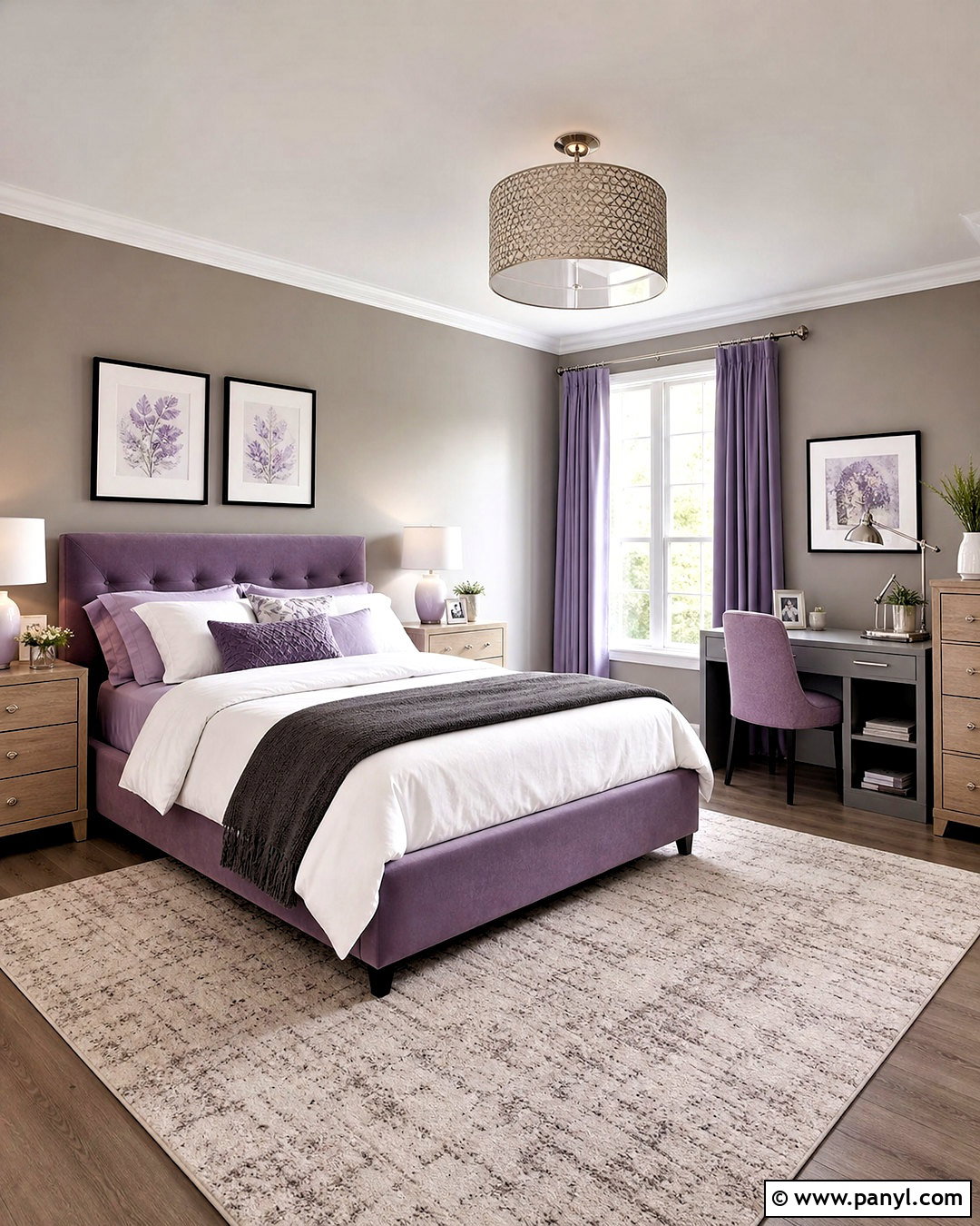 Soft Gray And Orchid Purple Girls Bedroom - 20 girls bedroom color ideas