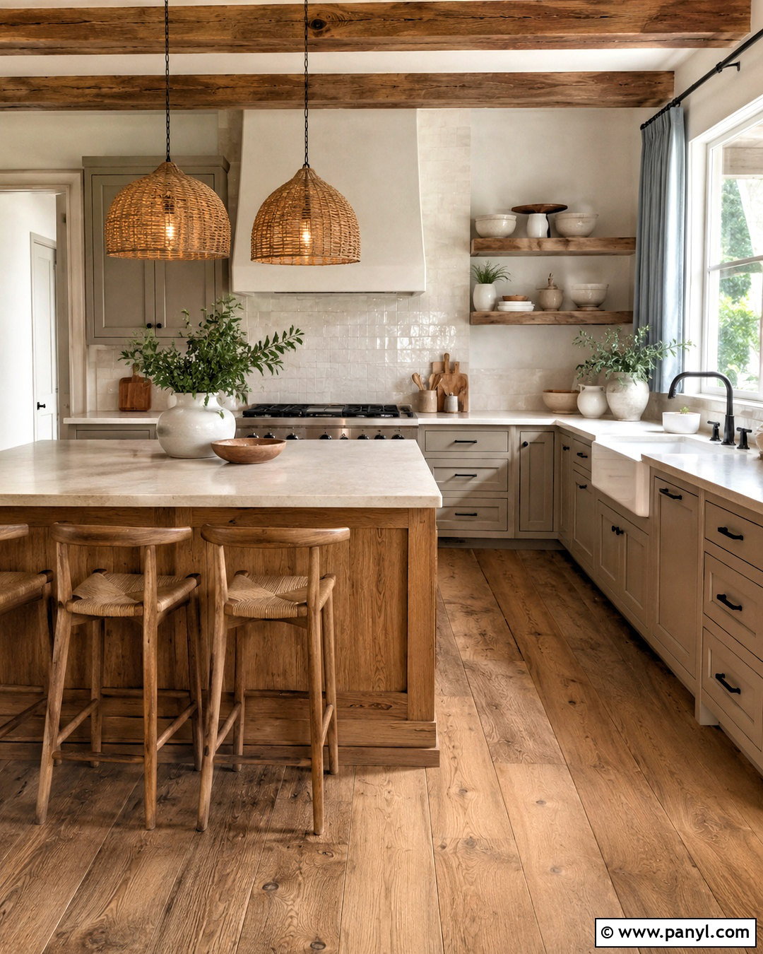 Soft Gray Country Kitchen - 20 country kitchen colors