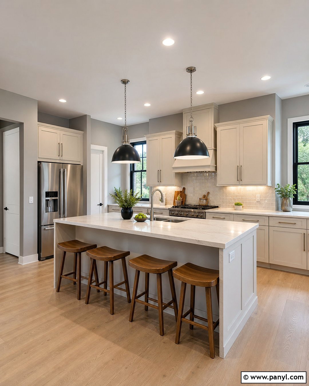 Soft Gray Kitchen Walls - 35 kitchen wall colors with cream cabinets