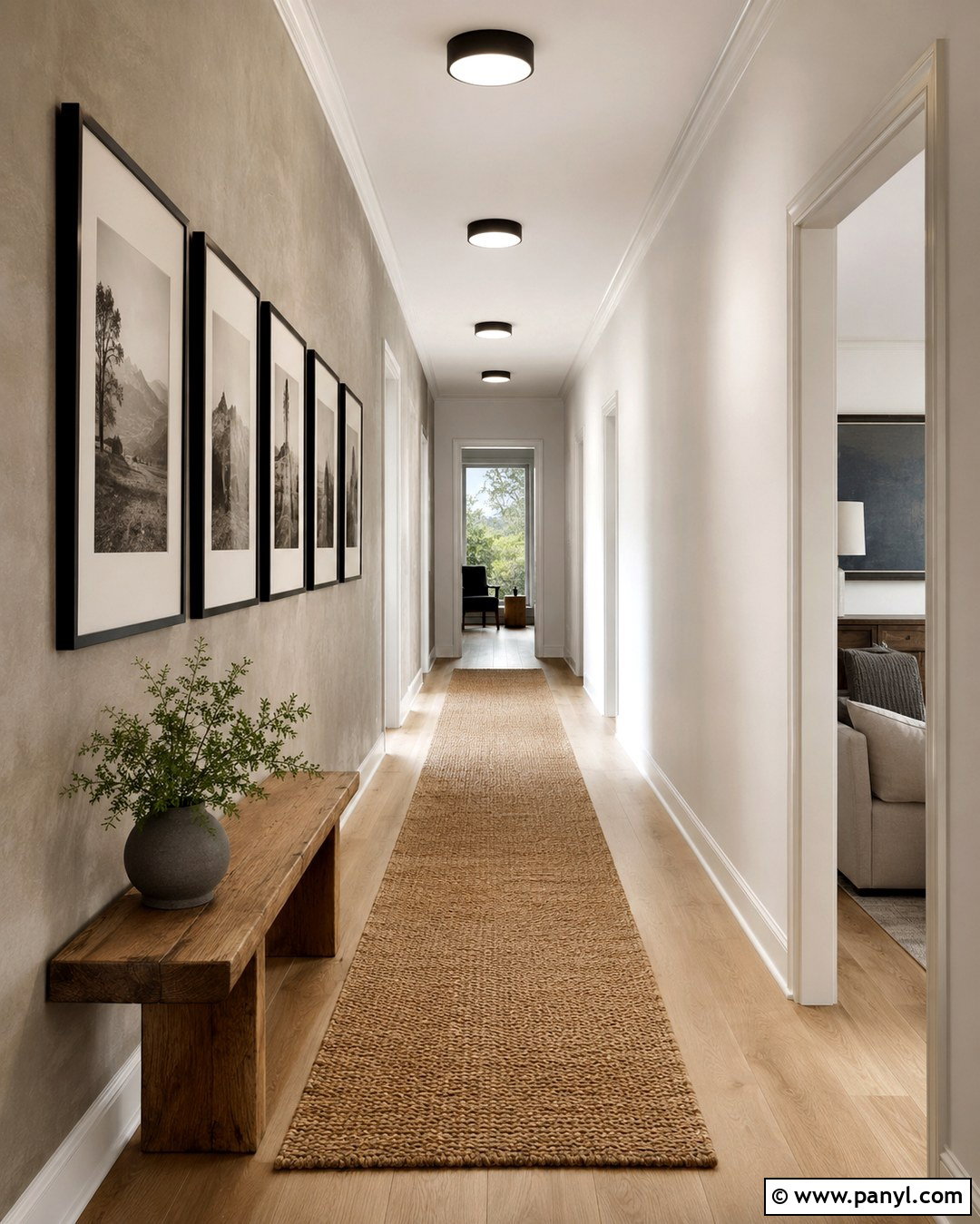 Soft Gray Limewash Hallway Wall - 20 Limewash Paint Accent Wall Ideas