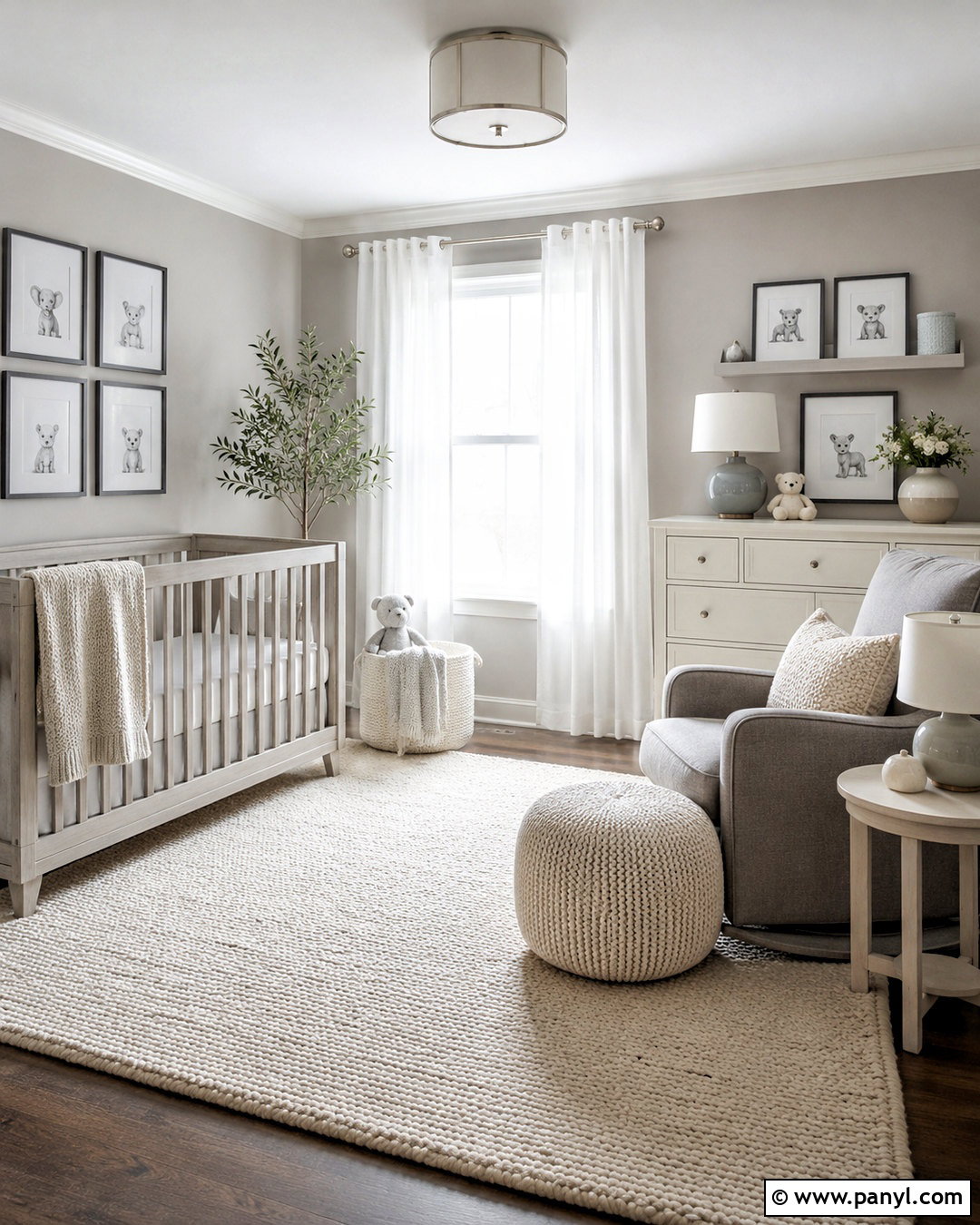 Soft Gray Monochrome Nursery - 20 monochrome nursery ideas