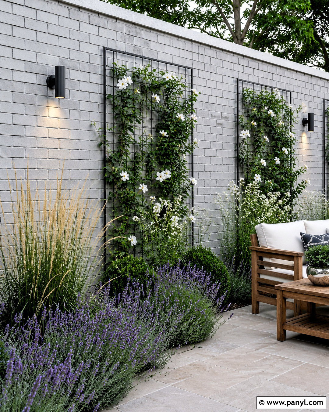 Soft Gray Painted Brick Wall - 20 painted brick wall exterior ideas