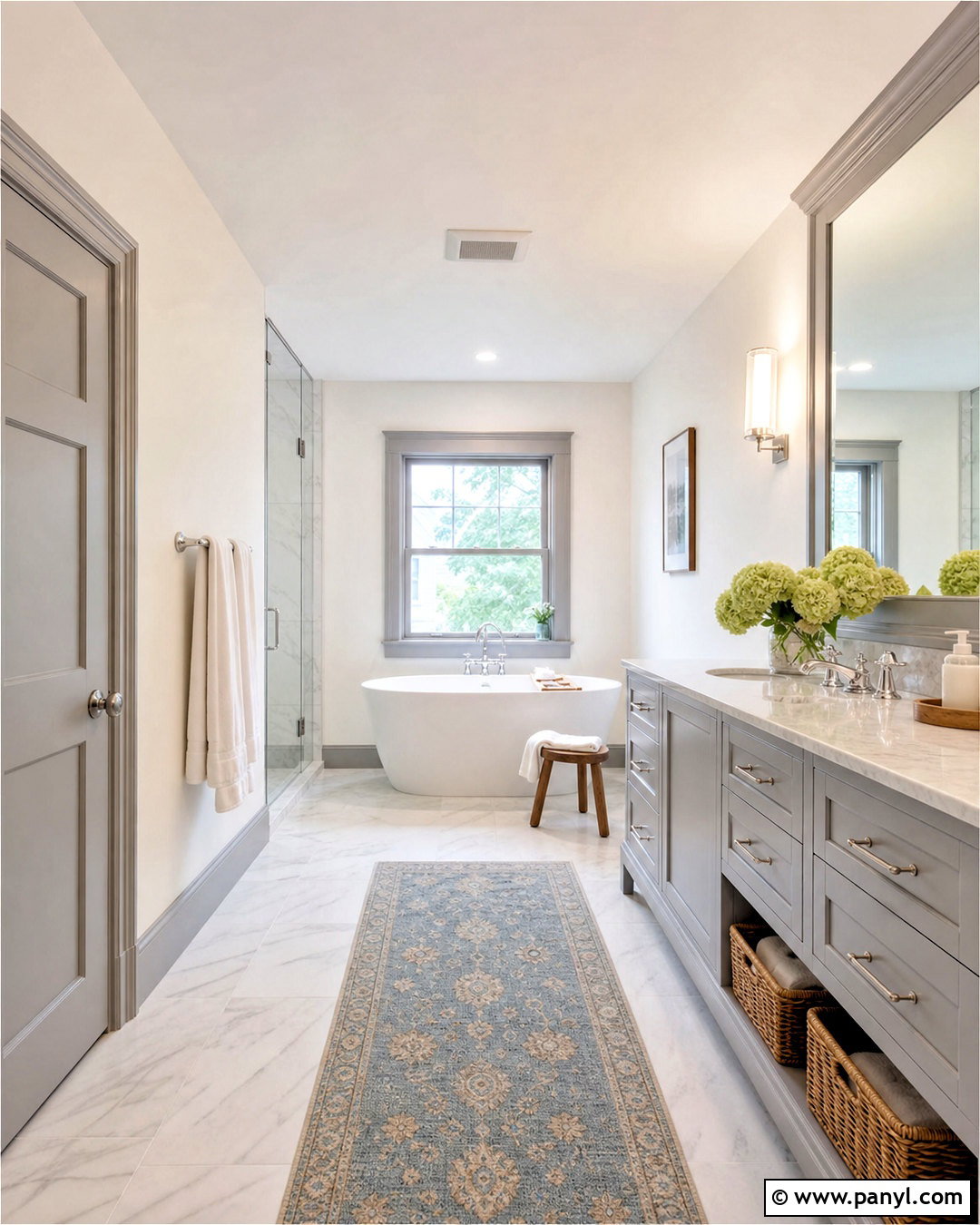 Soft Gray Trim - 20 trim colors interior ideas