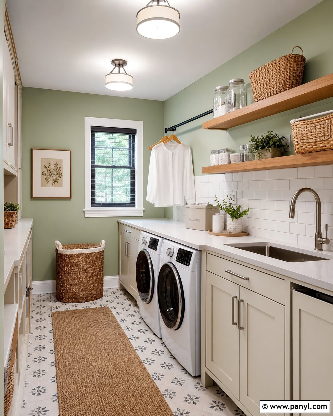 Soft Green Laundry Room Walls - 50 green walls