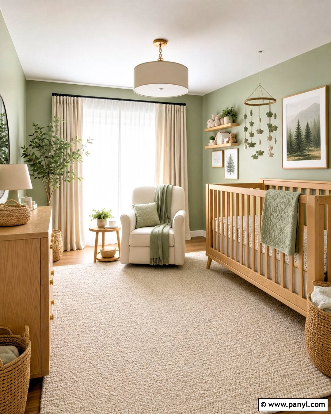 Soft Green Nursery - 20 green color room ideas