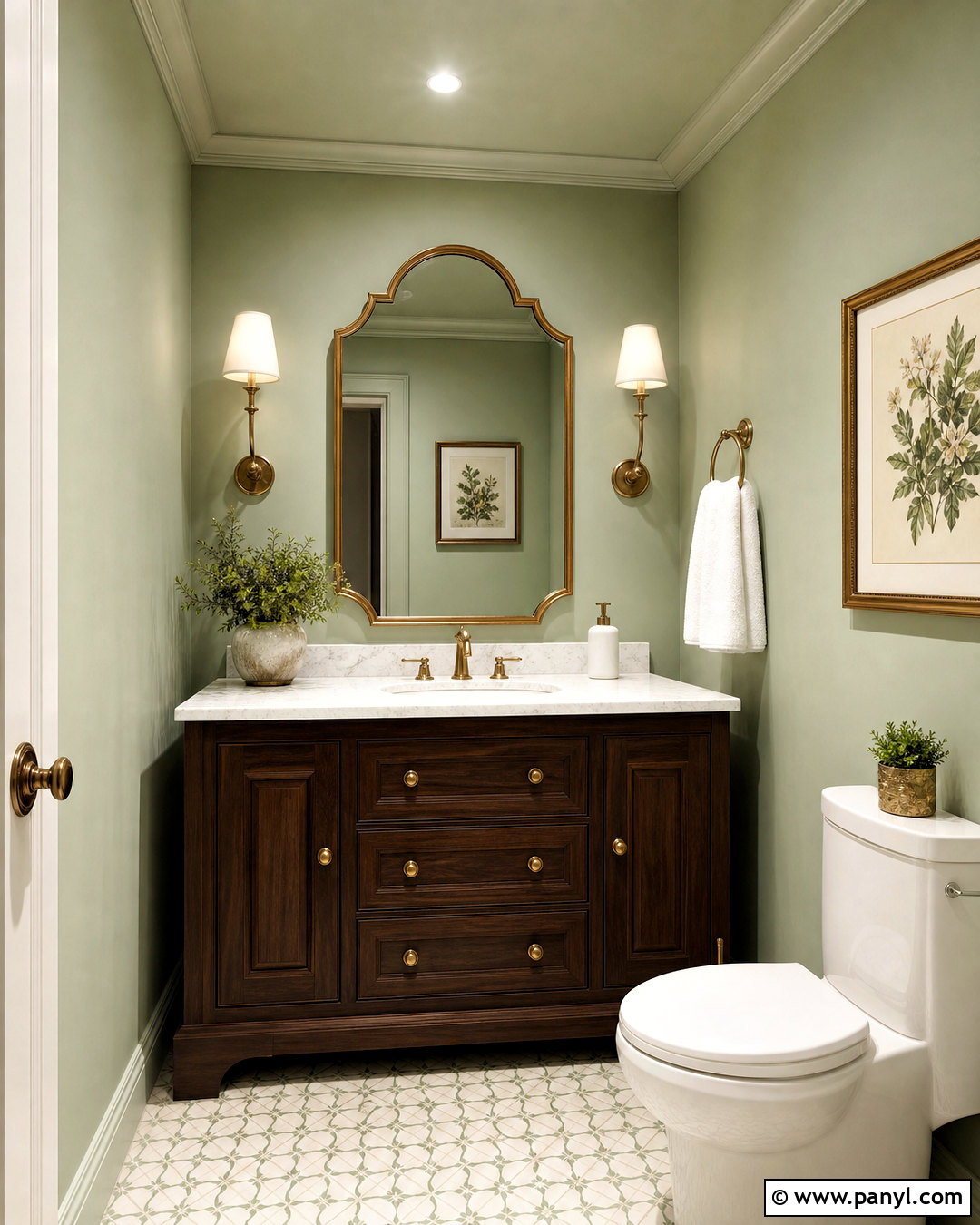 Soft Green Powder Room - 20 soft green paint color ideas