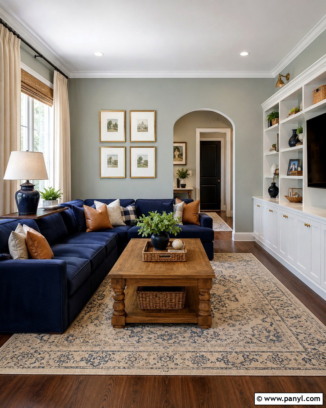 Soft Green Walls With Navy Blue - 20 Soft Green Wall Color Ideas