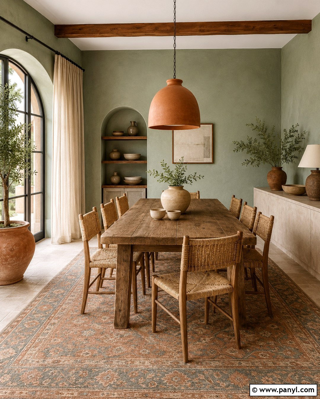 Soft Green Walls With Terracotta - 20 Soft Green Wall Color Ideas