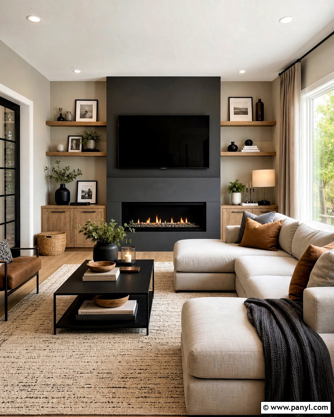 Soft Greige And Charcoal Gray Walls - 20 best colour combinations for walls