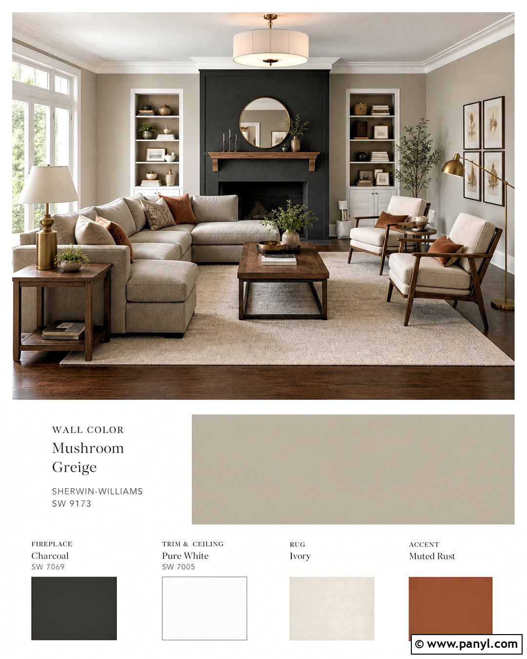 Soft Greige And Charcoal Wall Color Palette - 20 wall color palette ideas