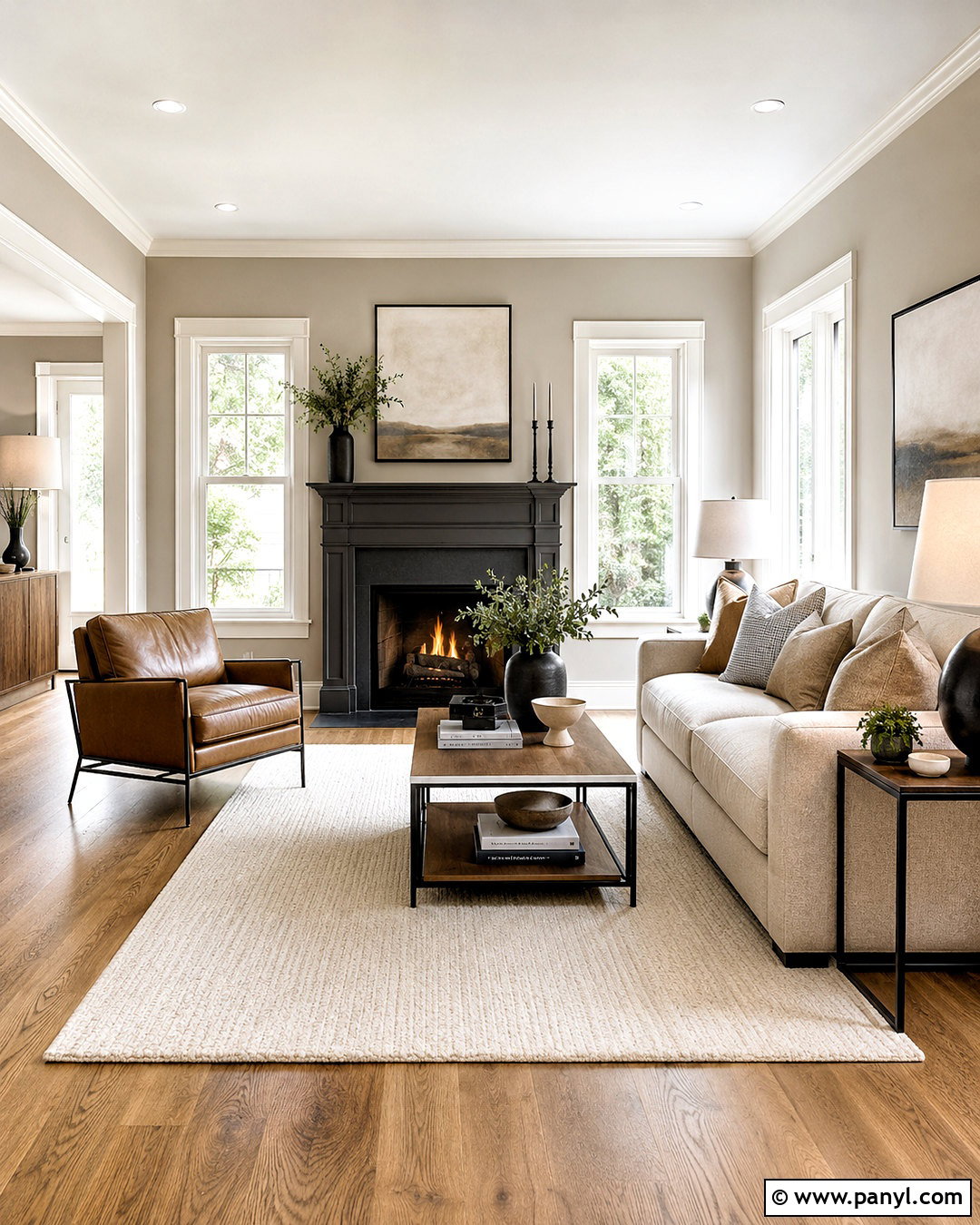 Soft Greige And Charcoal Wall Paint - 20 Wall Paint Color Schemes