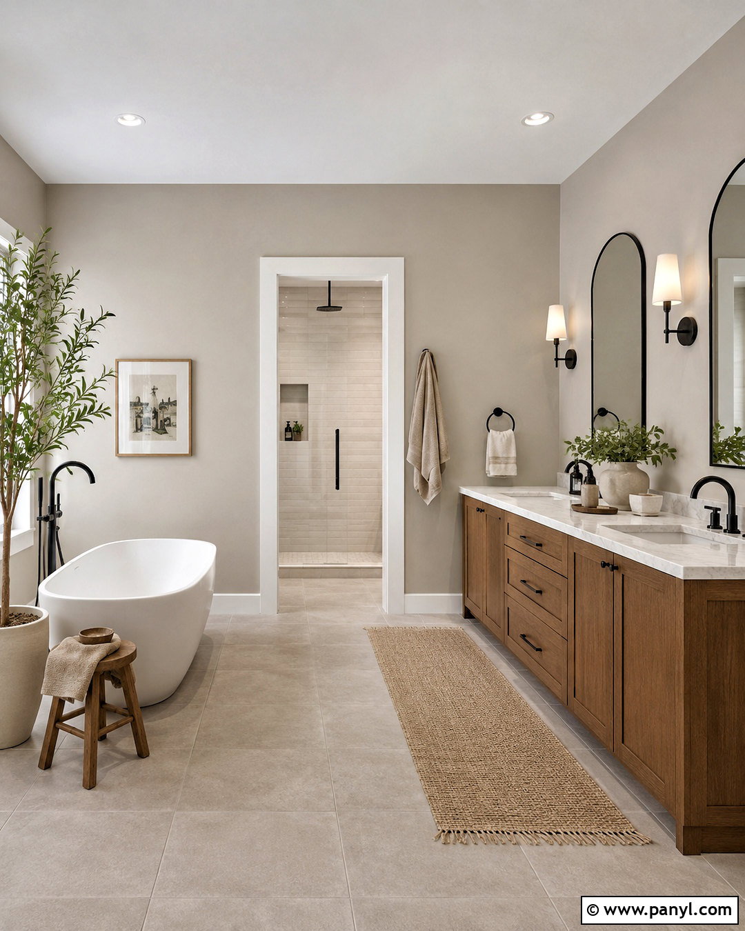 Soft Greige Bathroom Walls - 40 bathroom wall color ideas