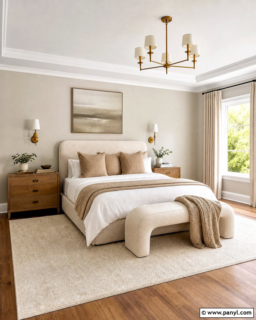 Soft Greige Bedroom - 20 light room color ideas
