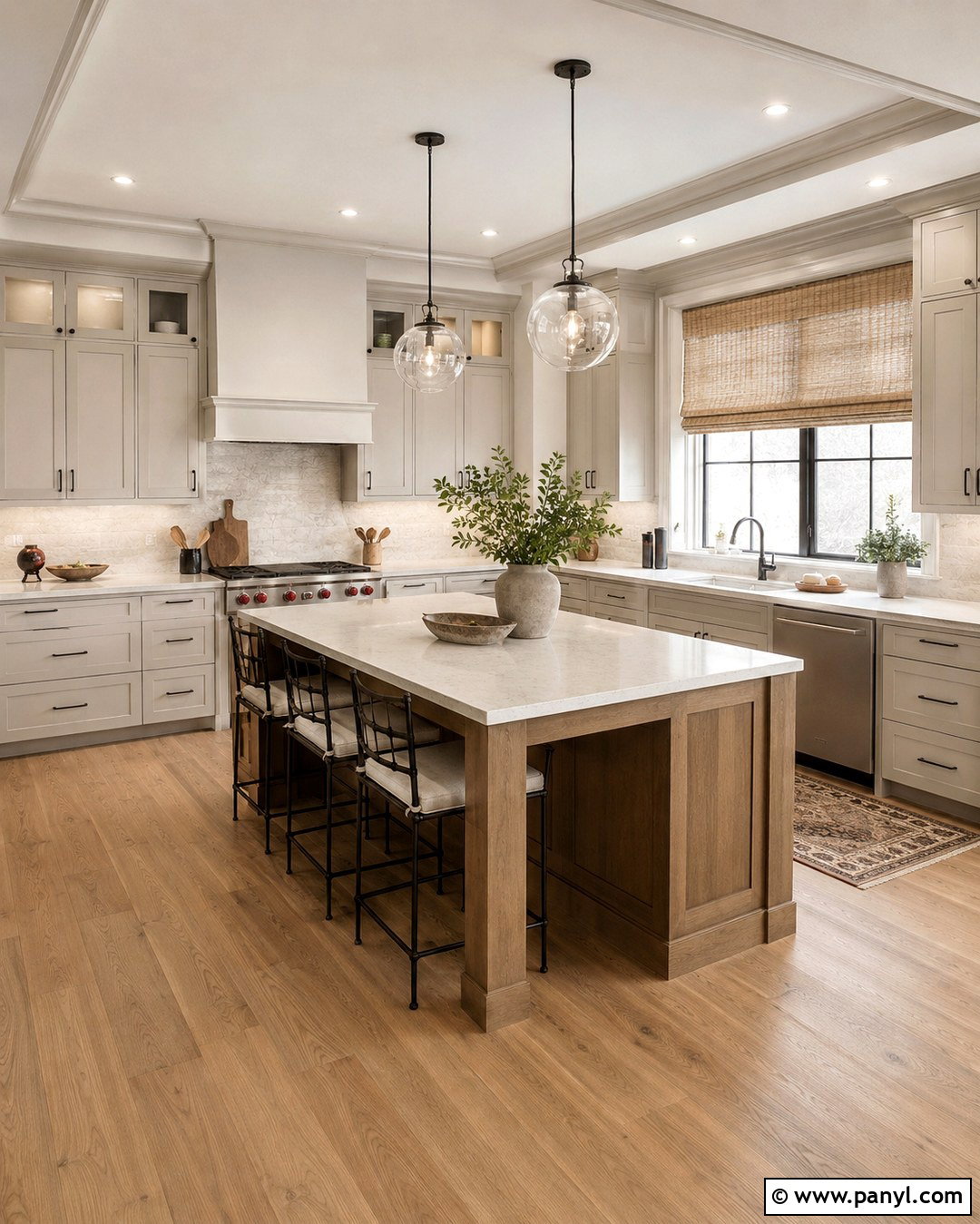 Soft Greige Cabinets Matching Greige Walls - 20 Cabinets Matching Wall Color Ideas